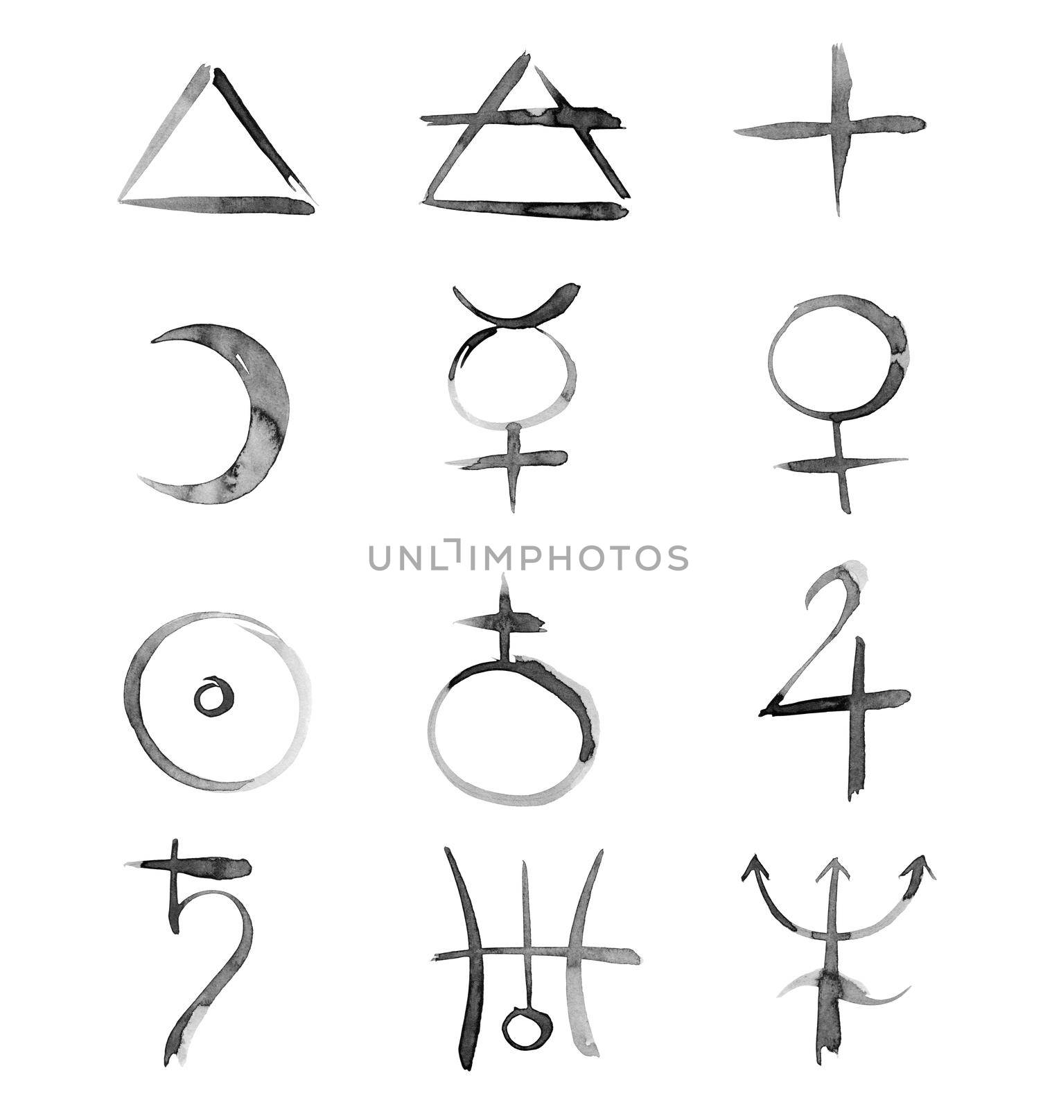 Alchemy symbols by Olatarakanova