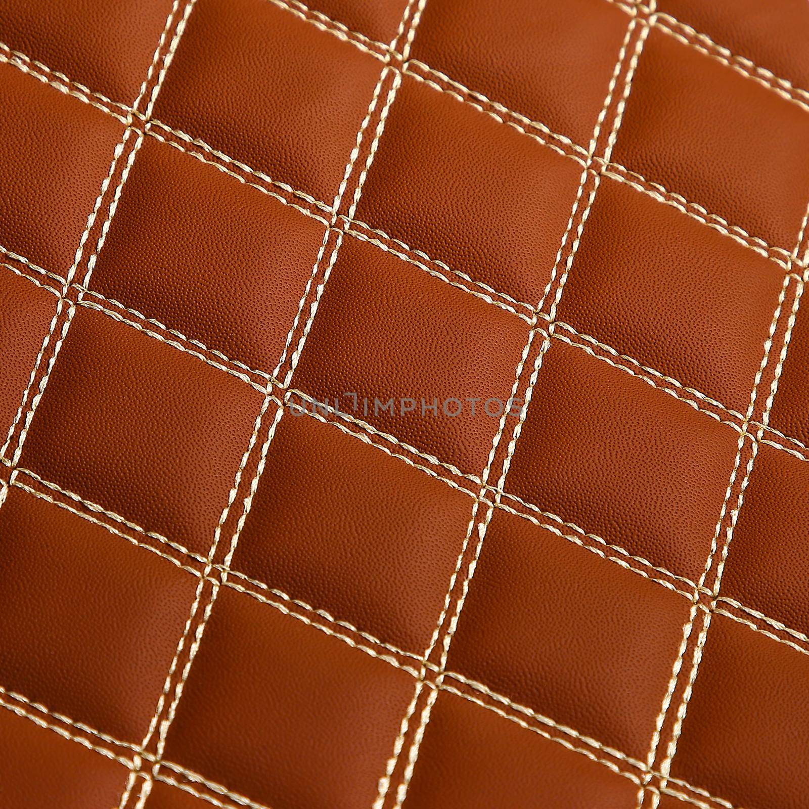 Leather background with sewing stitch by A_Karim