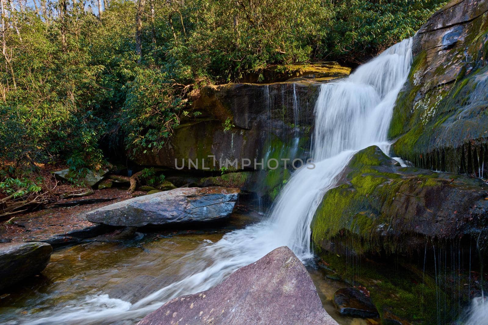 Cedar Rock Falls in the Pisgah National Forest, near Brevard, NC. by patrickstock