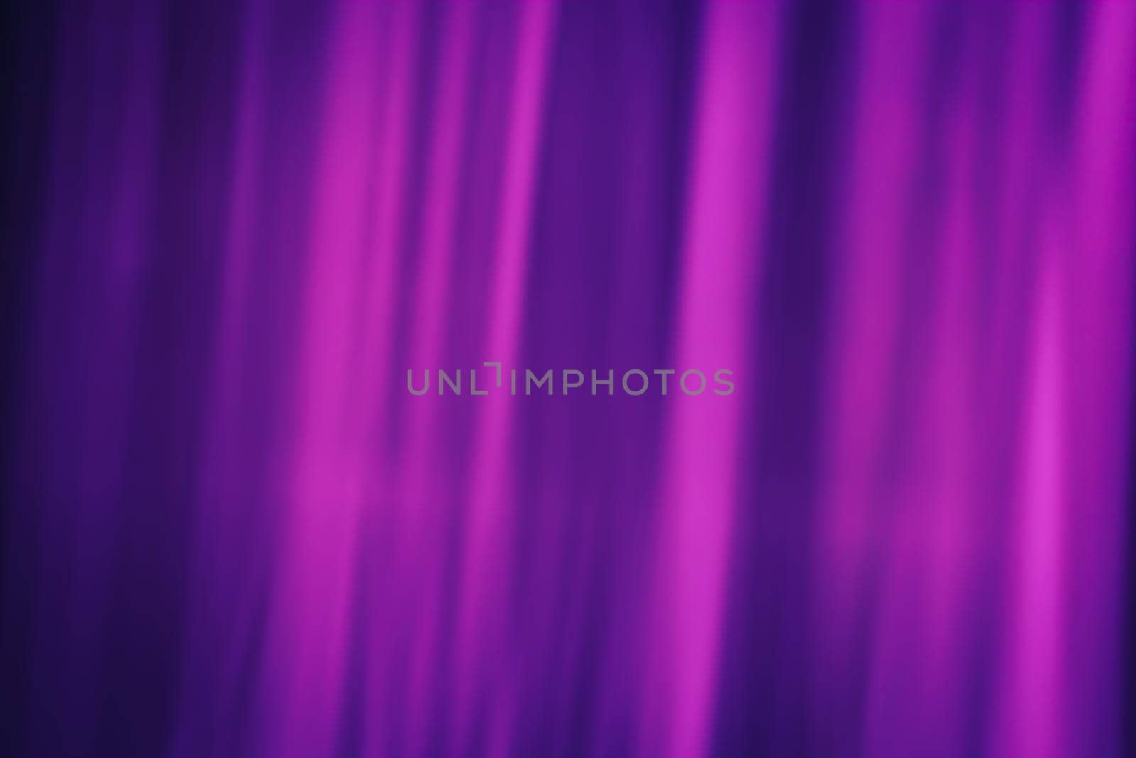 Softly blurred rays of magenta color on a dark purple background. Abstraction curtain. Backdrop.