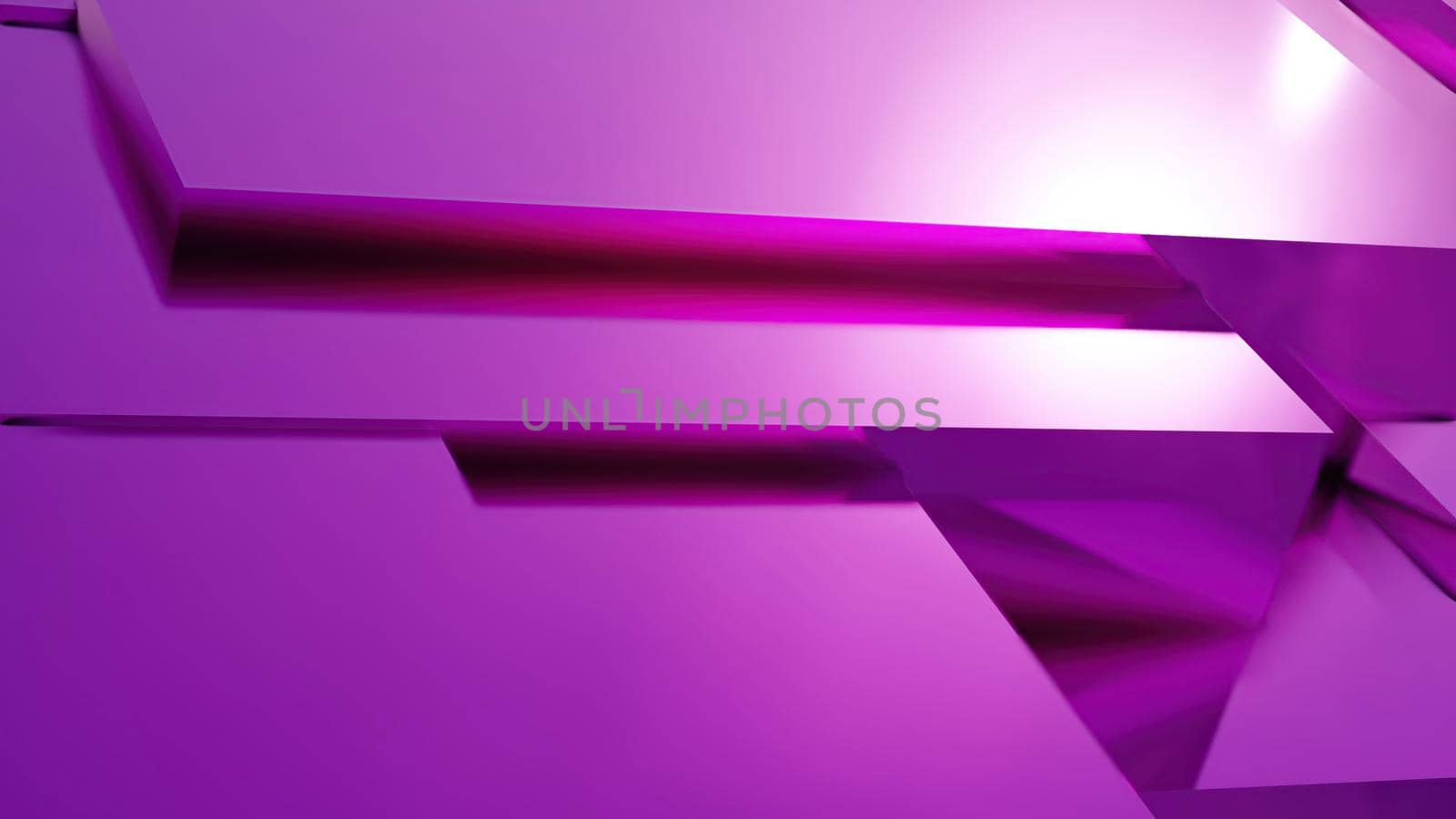 3d illustration - abstract background with waves made of a lot of rectangle geometry primitive forms 