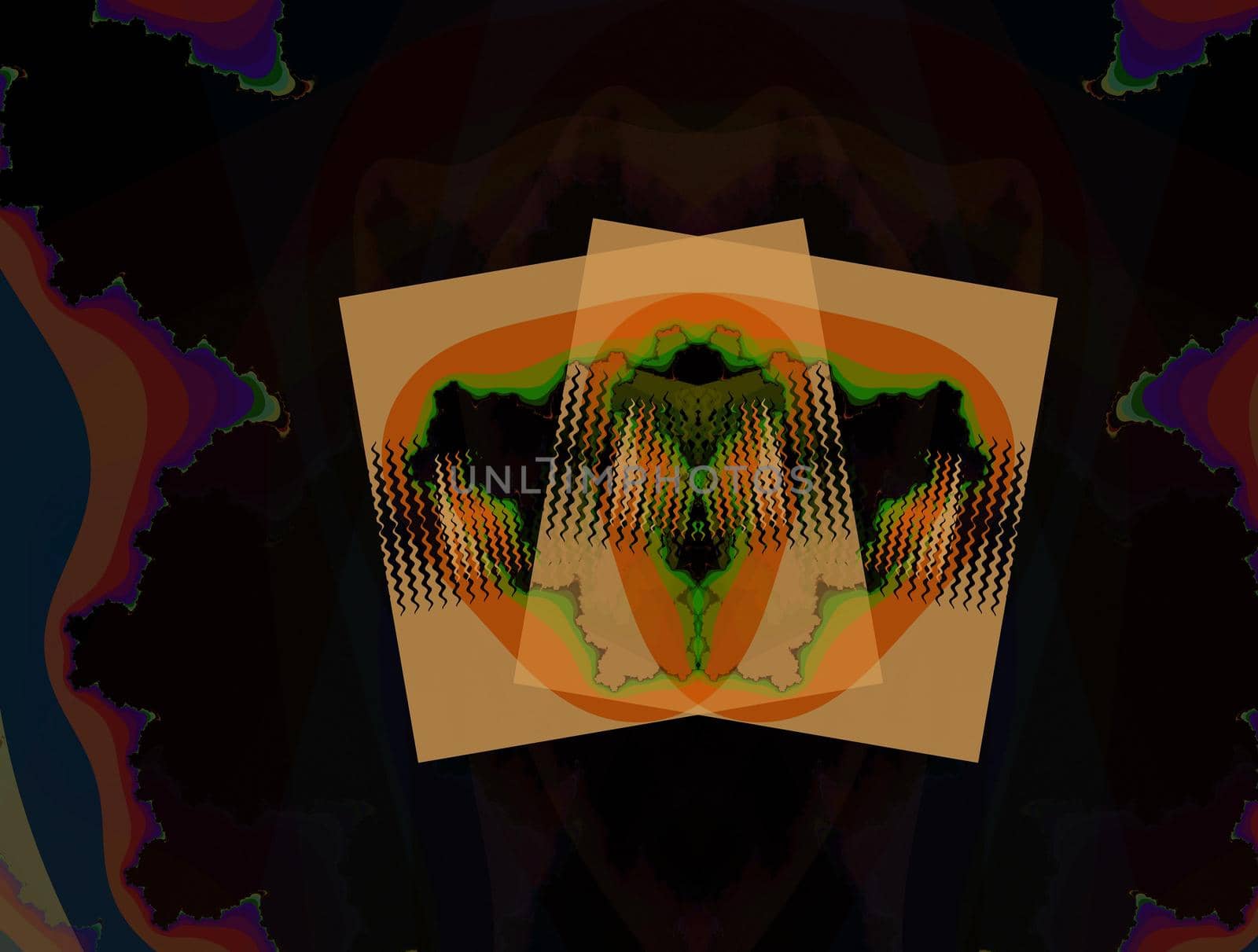 Imaginatory lush fractal texture image abstract background