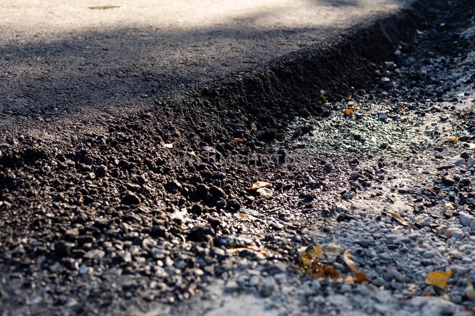 put asphalt on the road by Andelov13