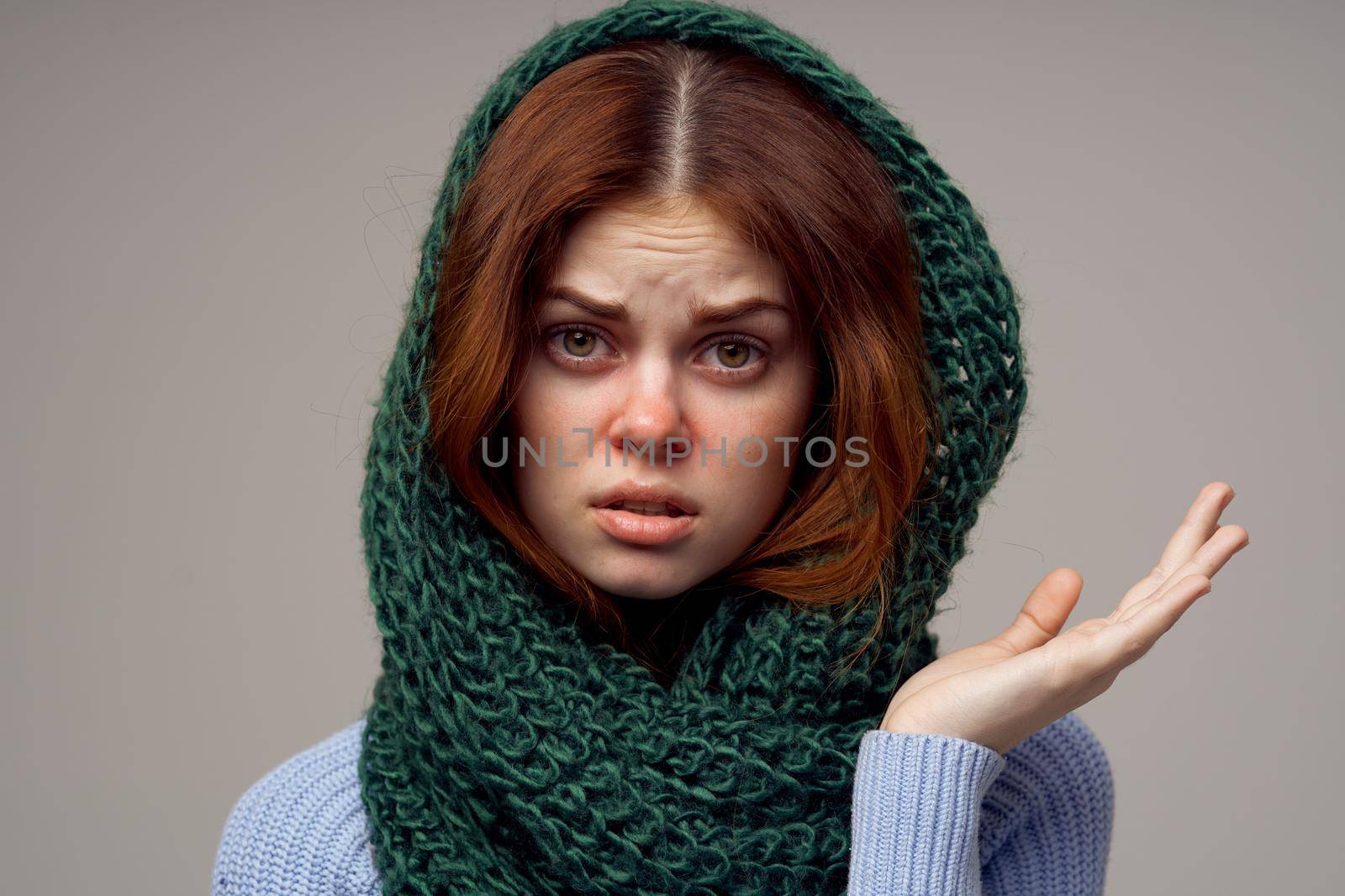 woman health problems temperature light background by SHOTPRIME