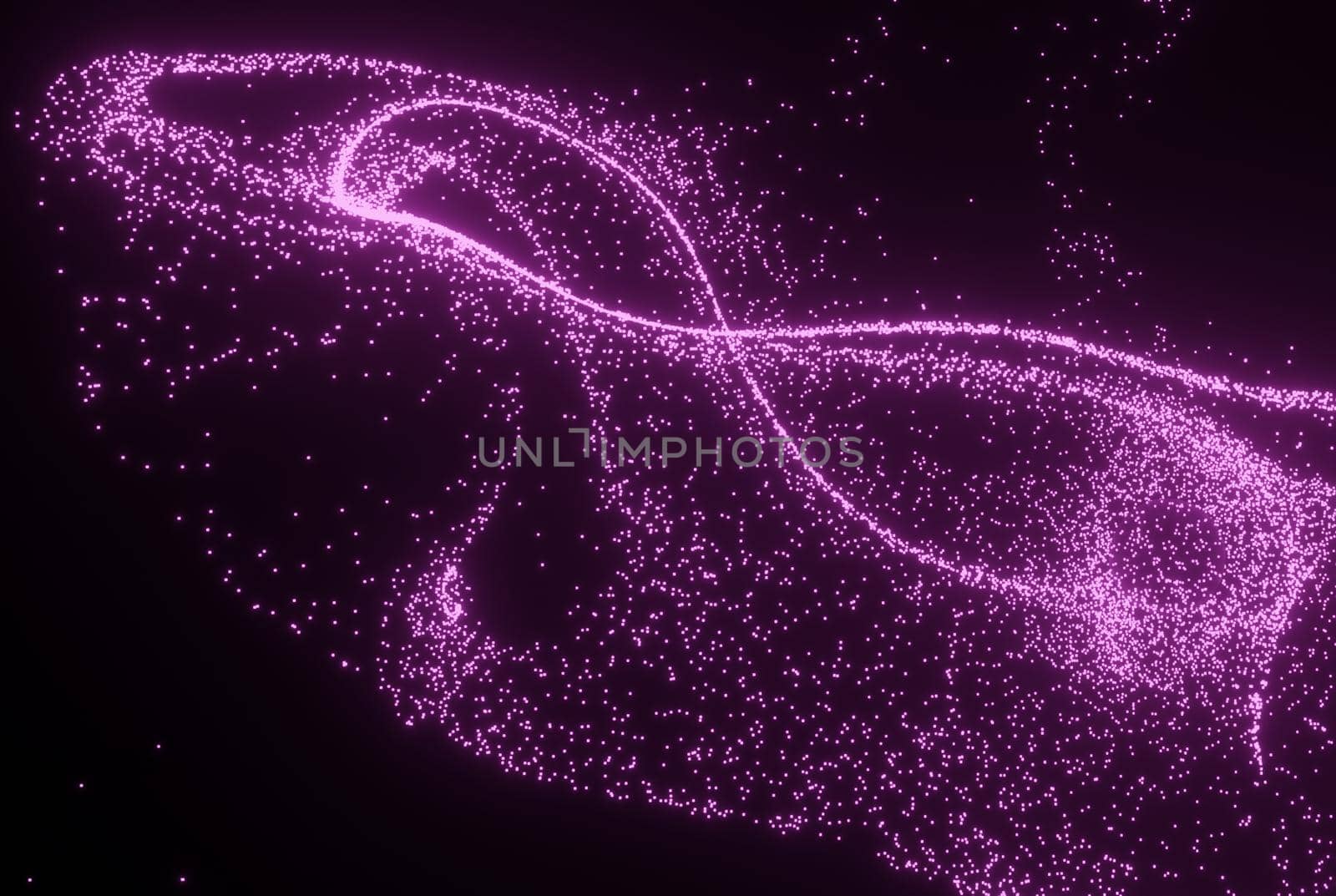 3D Render of many small ultraviolet particles by lavsketch