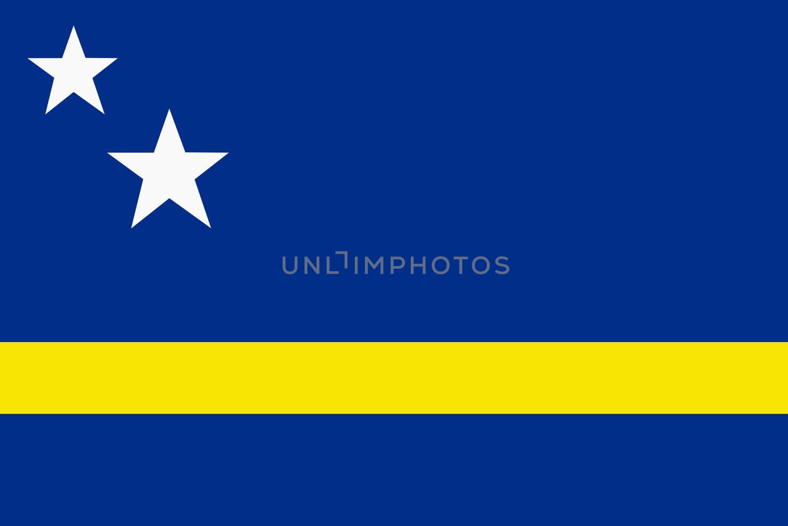 A Curacao flag background illustration large file blu yellow white stars