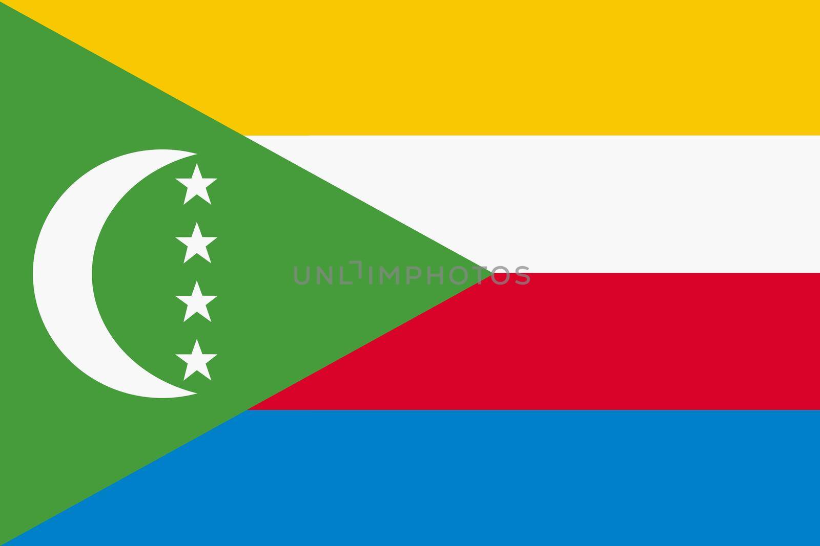 A Comoros flag background illustration large file moon four stars