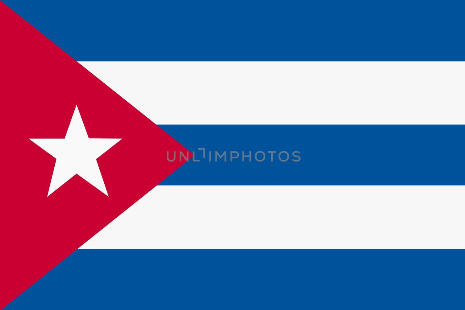 A Cuba flad background illustration large file red white star blue