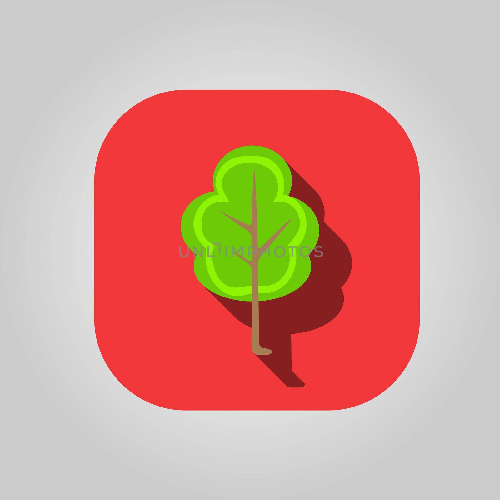 Vector beautiful icon flat blossoming tree eps by Haisonok