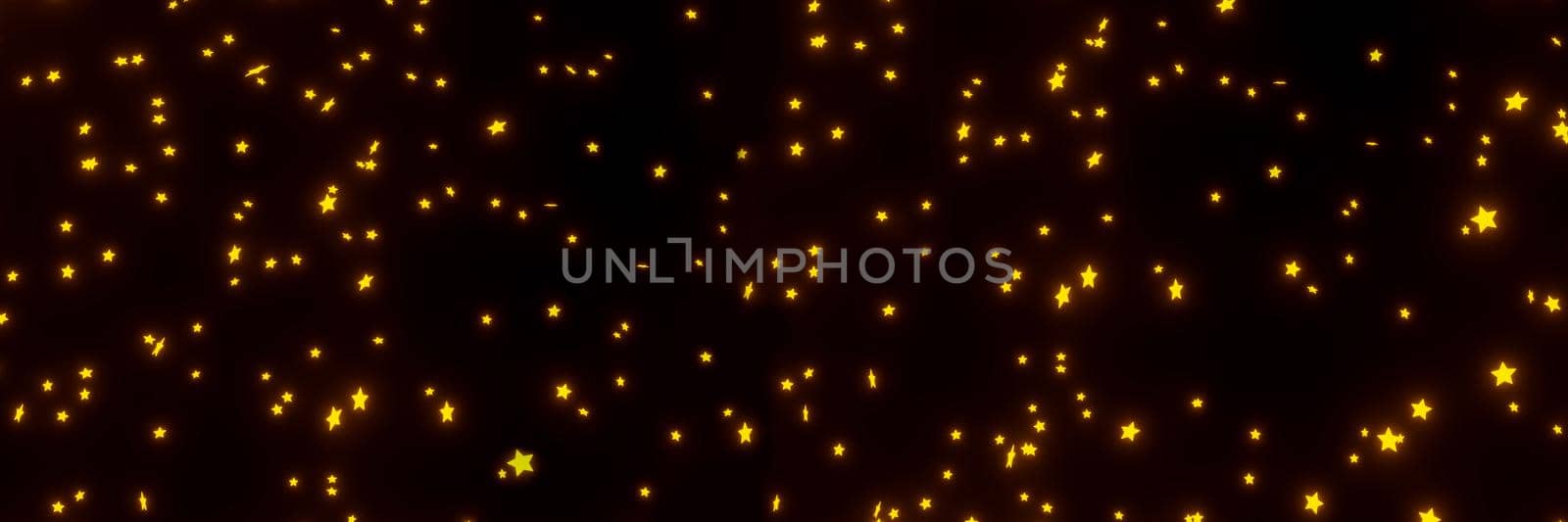 3D Render of many small yellow orange particles by lavsketch