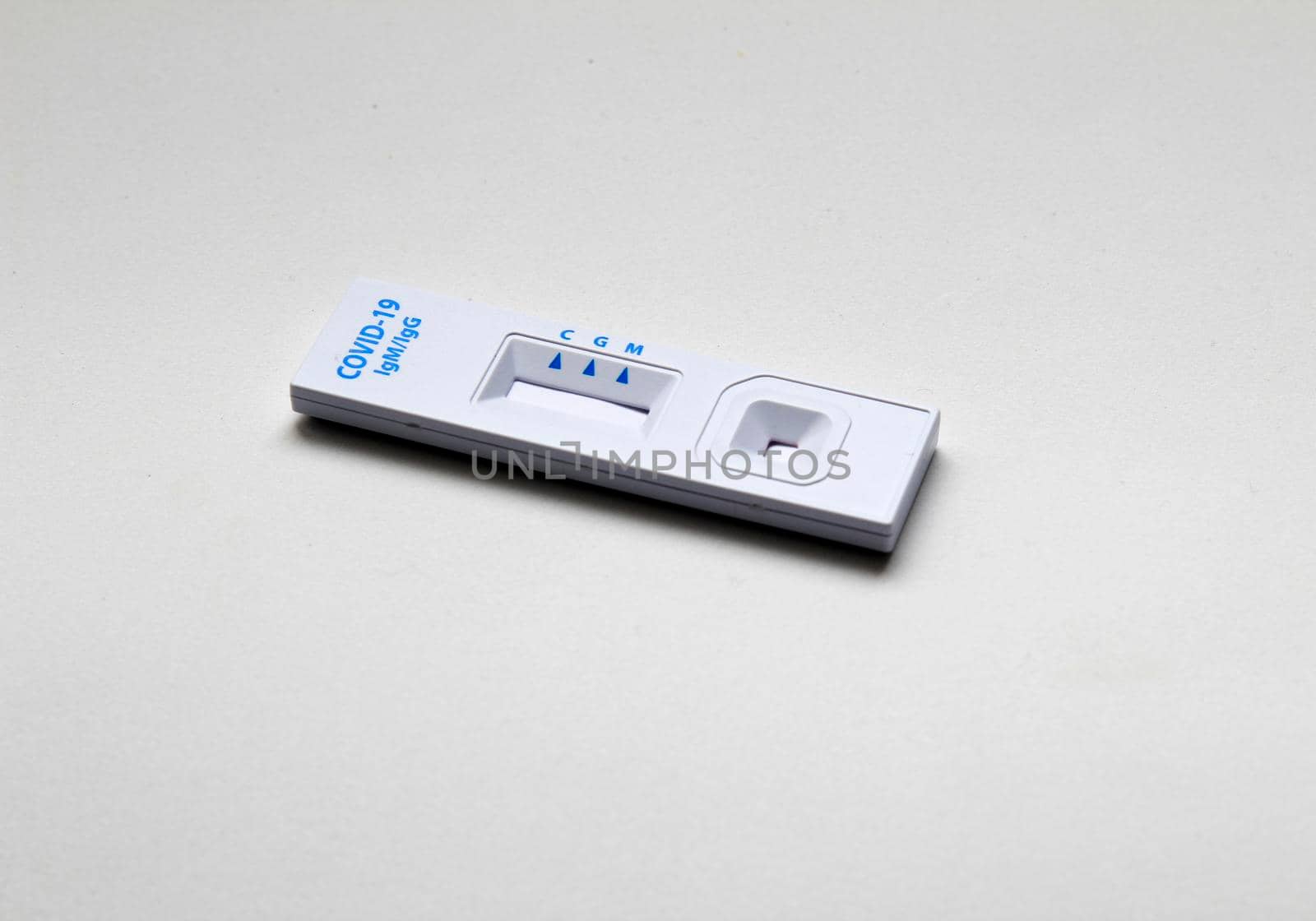 Rapid Antigen Diagnostic Test cassette of Coronavirus SARS-CoV-2 Covid-19 on white background