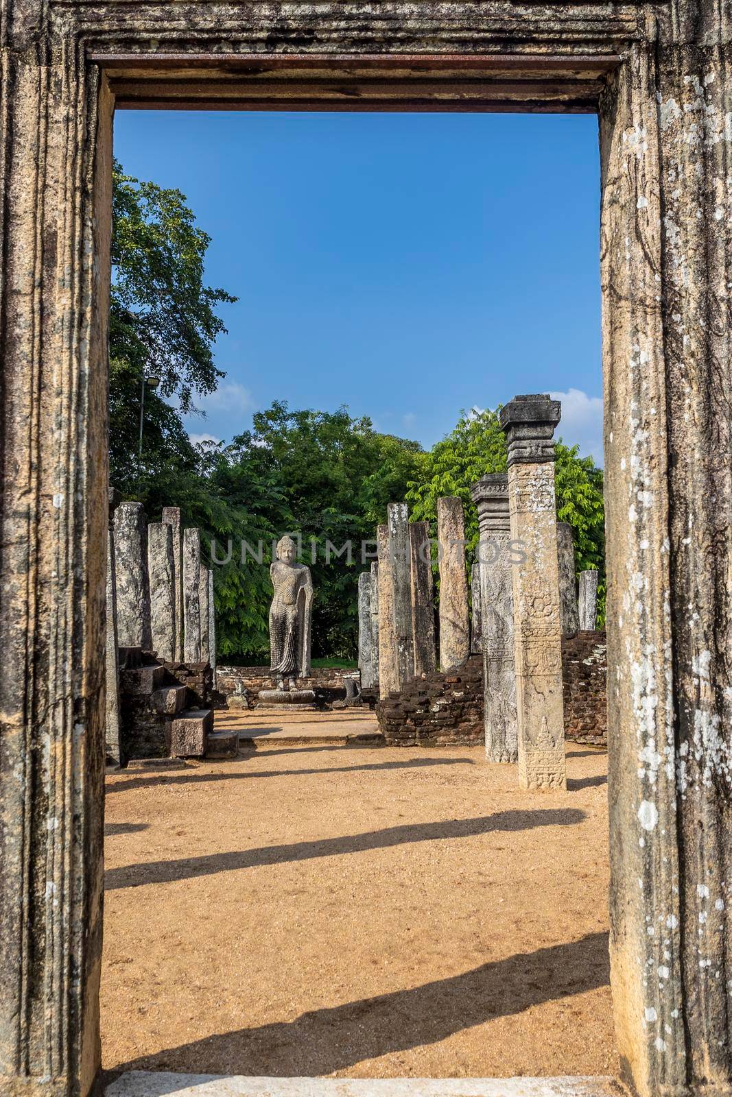 Sri Lanka. The ancient city of Polonnaruwa. Historical archaeological landmarks. A clear sunny day. High quality photo