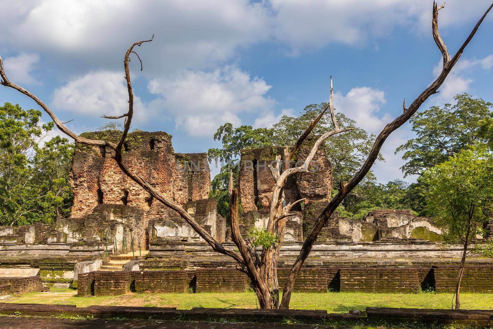 Sri Lanka. The ancient city of Polonnaruwa. Royal Palace of the great King Parakumba. Historical landmark. . High quality photo