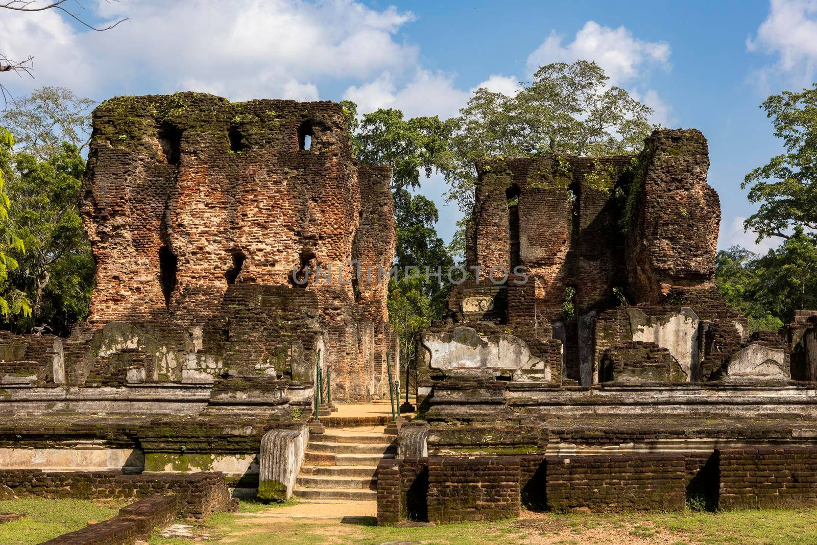 Sri Lanka. The ancient city of Polonnaruwa. Royal Palace of the great King Parakumba. Historical landmark. . High quality photo