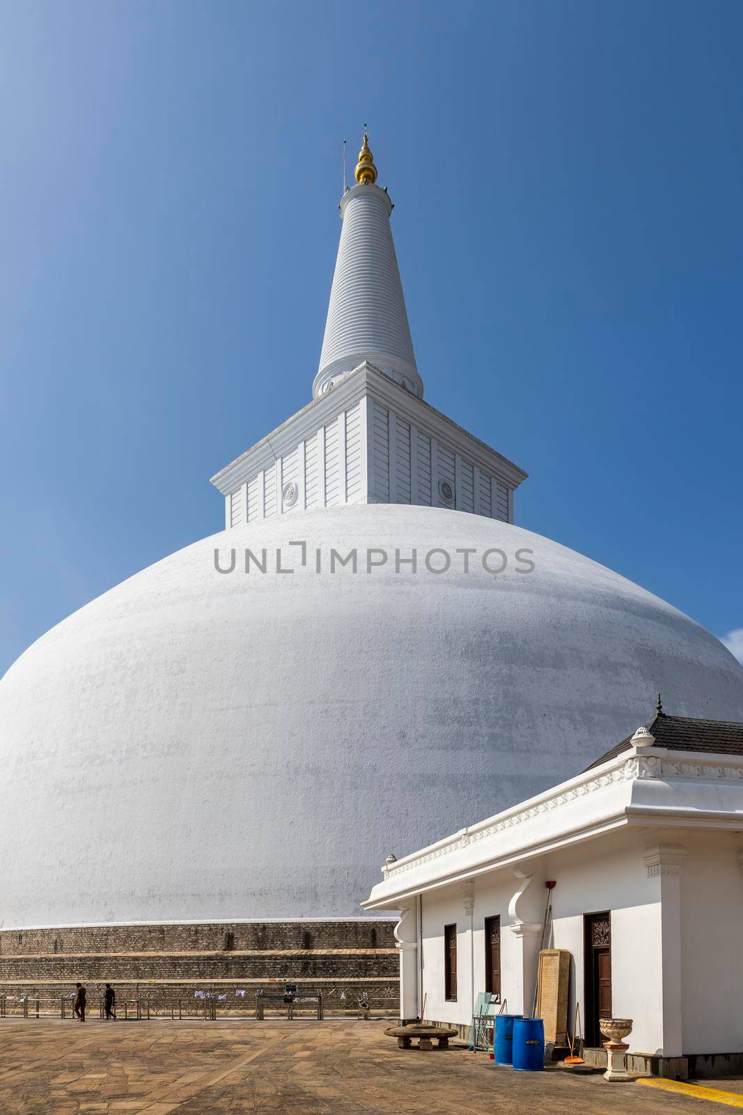 Sri Lanka. Anuradhapura. Ruwanwelisaya. The Ruwanweli Maha Seya, also known as the Mahathupa stupa (pagoda). Shooting on a clear sunny day. . High quality photo