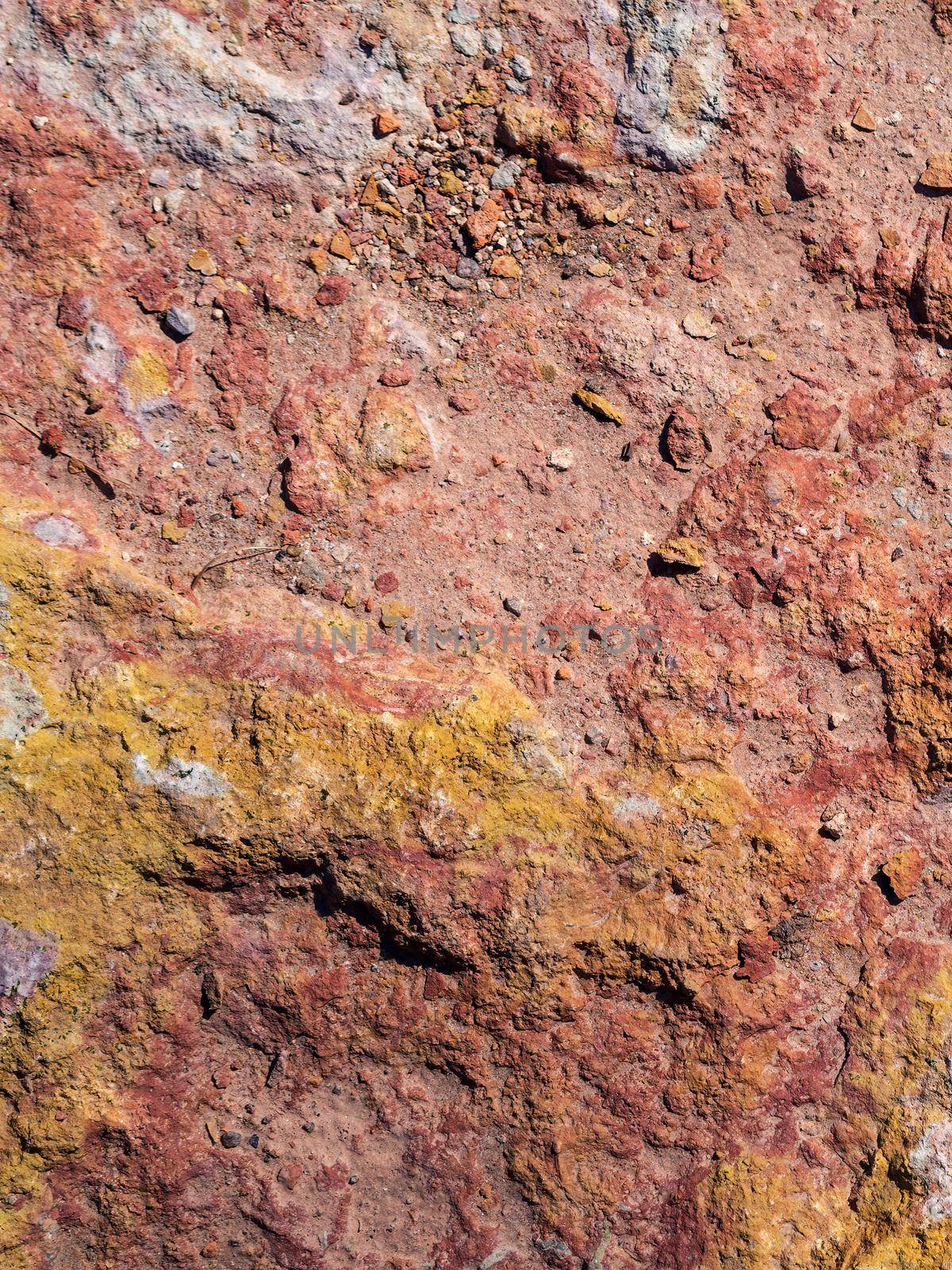 red and yellow sandstone background, weathered rock