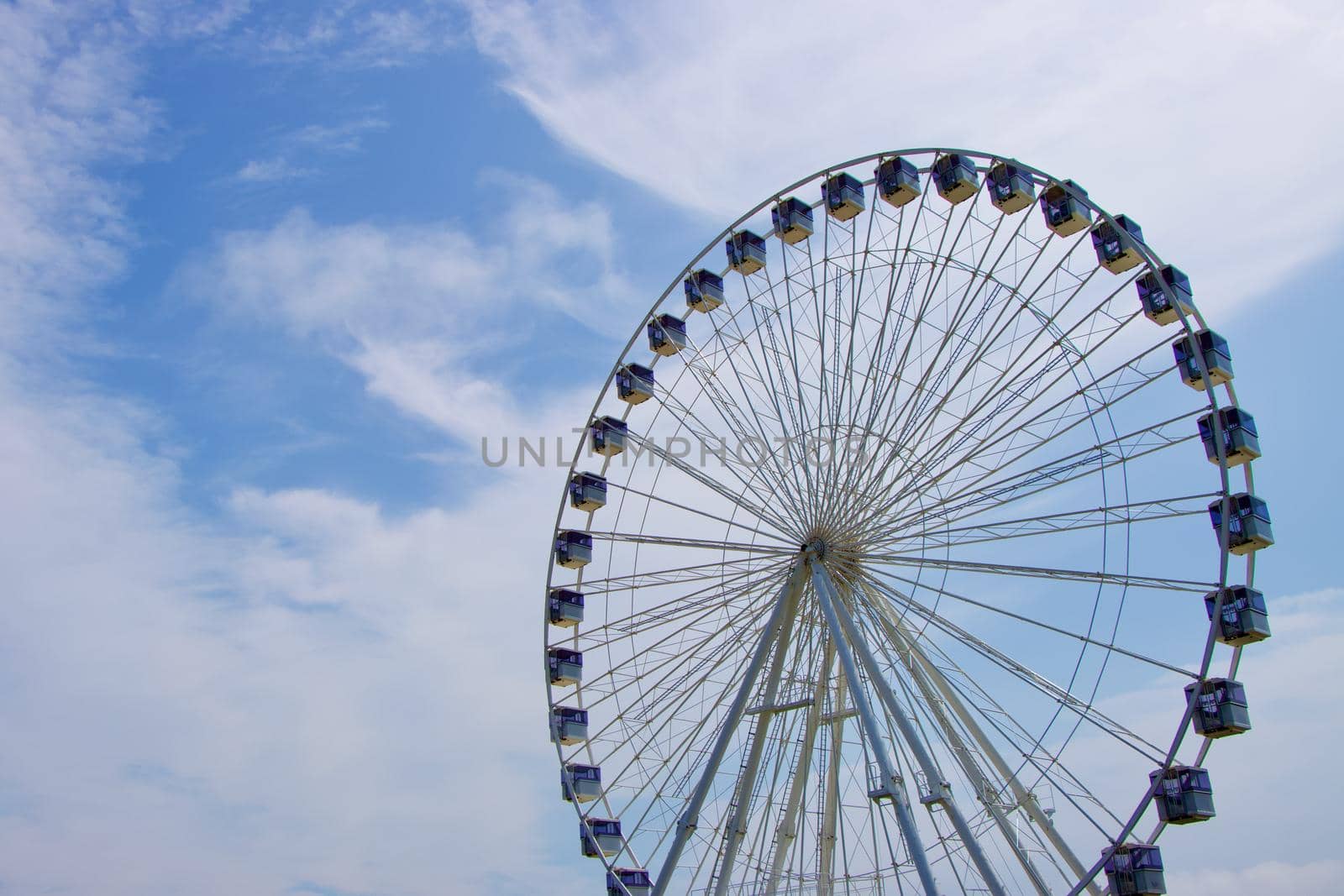 Great Yarmouth Observation Wheel with blue sky and clouds by StefanMal
