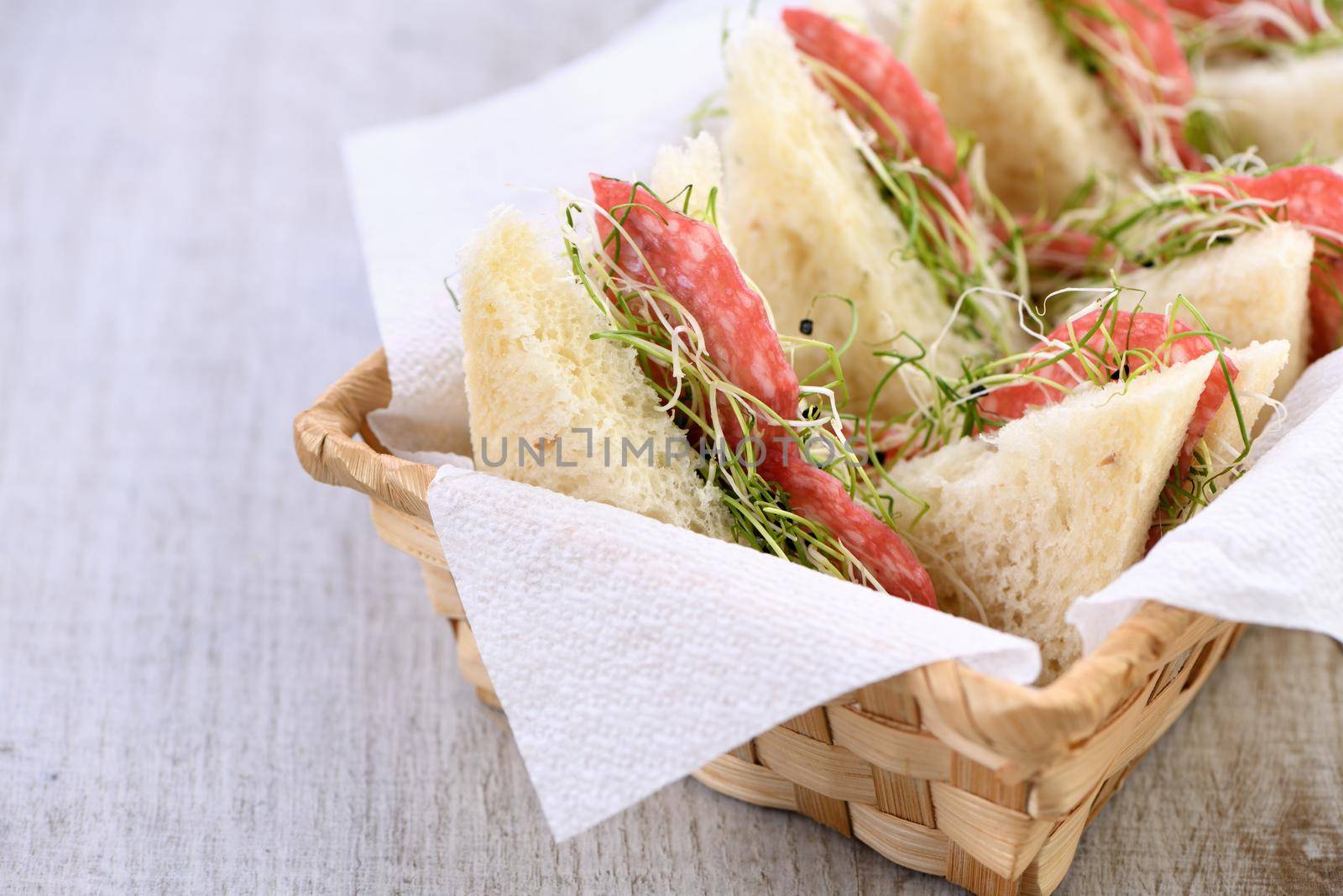 Microgreens sprouts sandwich-healthy food by Apolonia