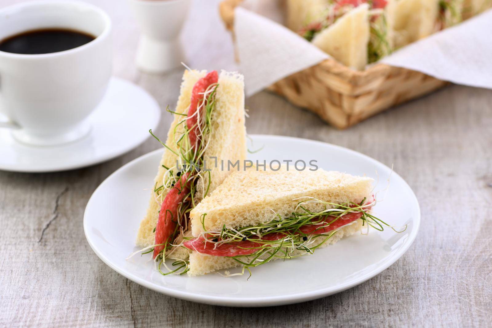 Microgreens sprouts sandwich-healthy food by Apolonia