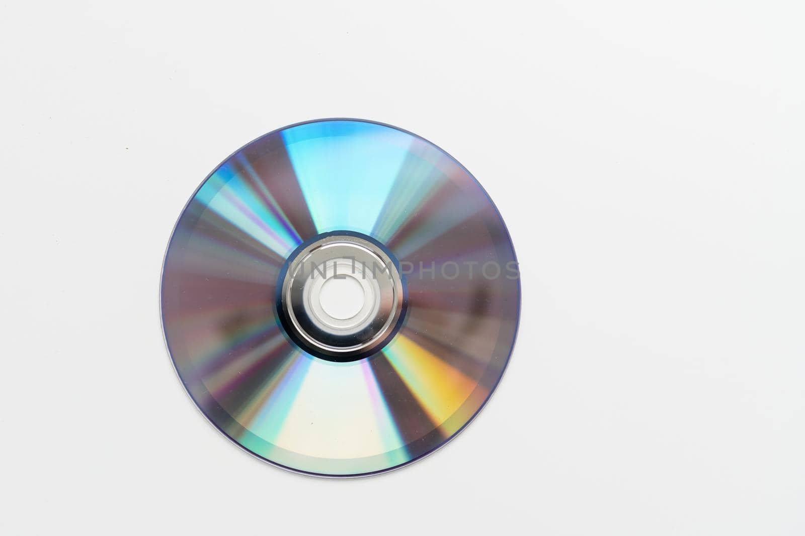 CD disk isolated on white background.