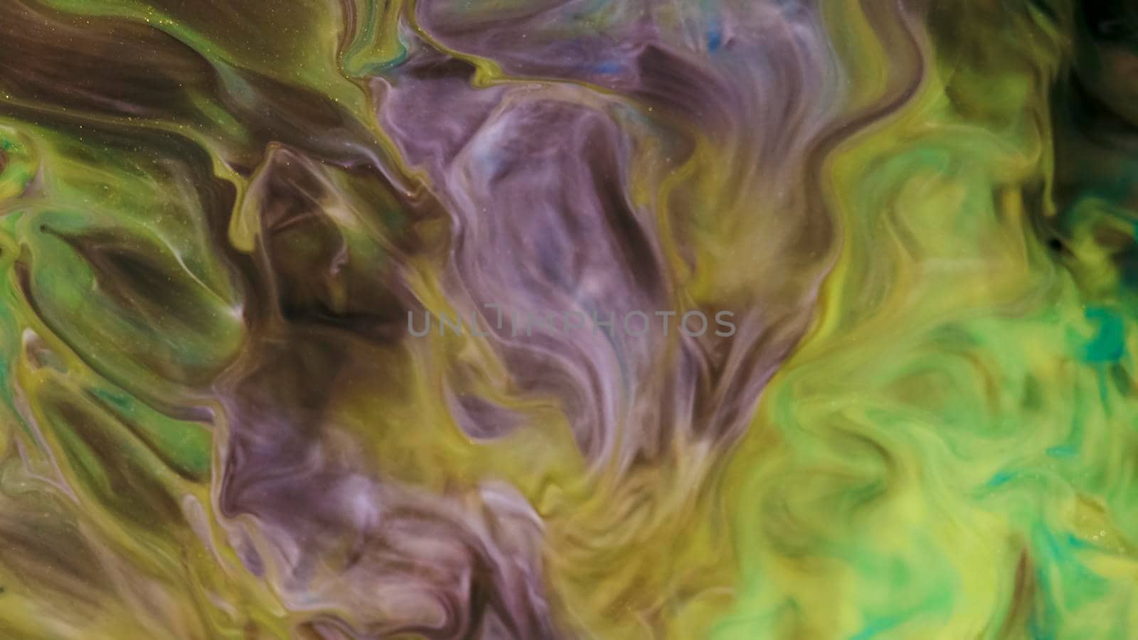 Fluid paint art, marble abstractions in blue, purple, black and yellow. Deep ink blanks. Abstract unique colorful background. Artistic painting of natural spreading. Abstract textural art. Liquid forms of design. Ink transitions. Colorful cell background, splash screen, background.