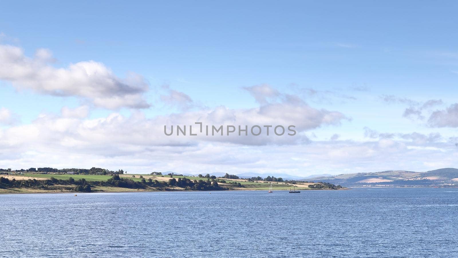 The view from Invergordon across Cromarty Firth to the Black Isle.  The Black Isle is a peninsula within Ross and Cromarty in the Scottish Highlands.