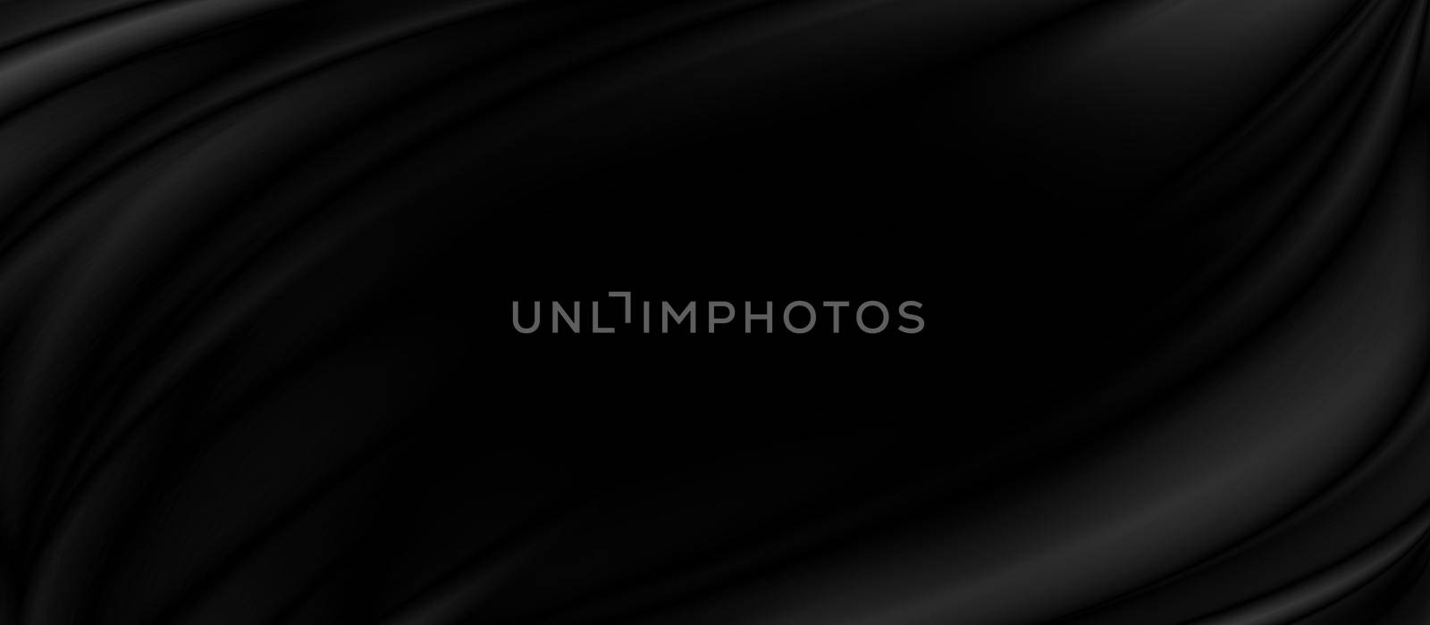 Black fabric background 3D illustration