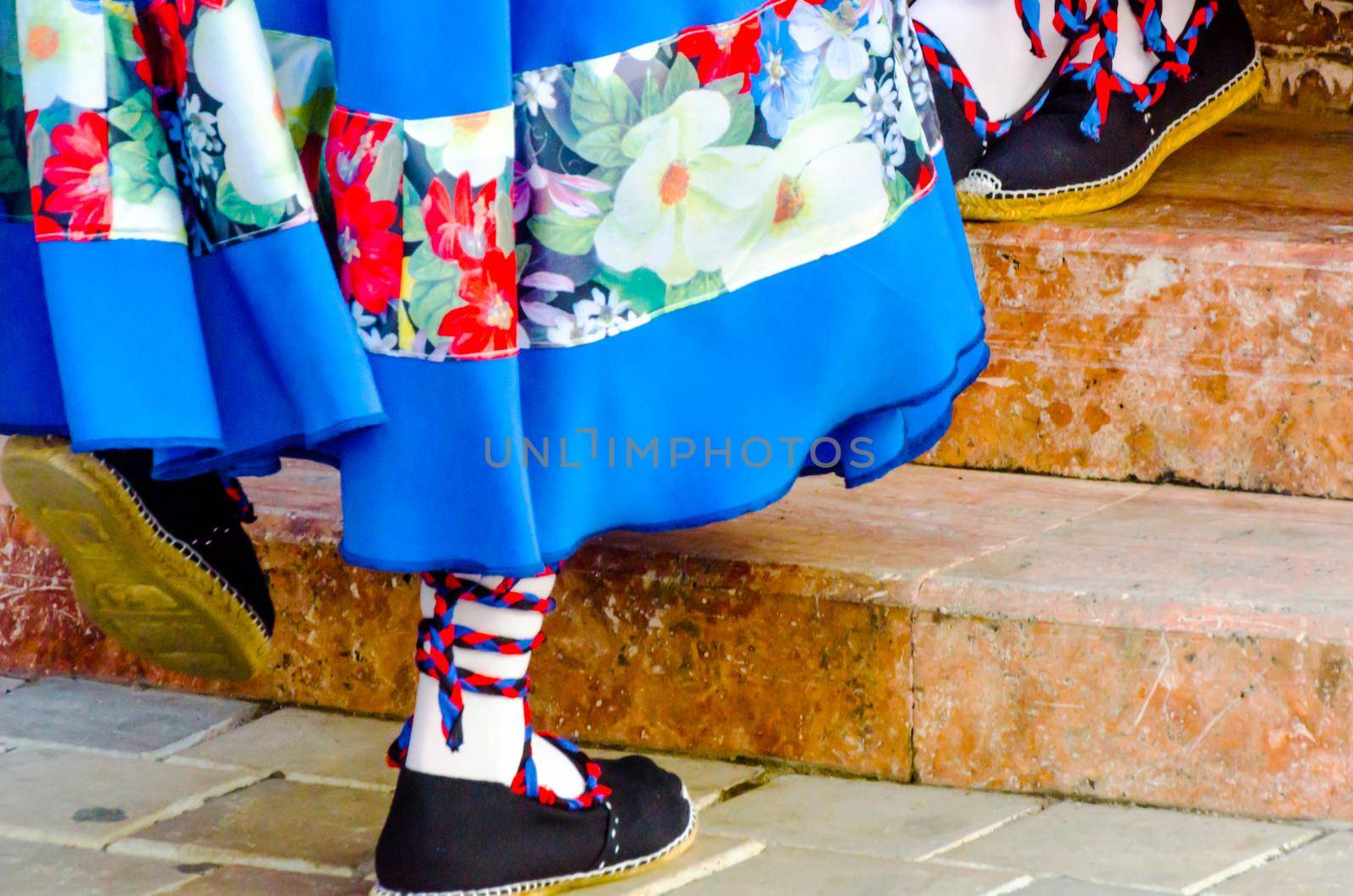 traditional colorful shoes for folk costumes in Spain, dance shoes by Q77photo