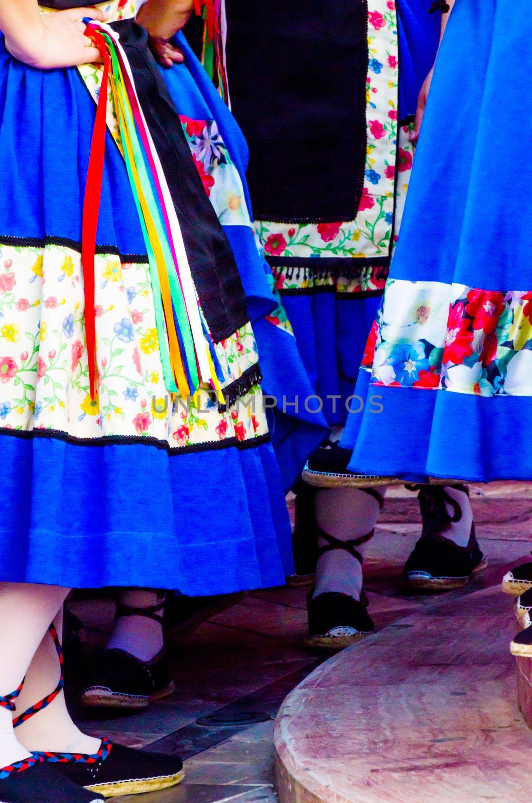 traditional colorful shoes for folk costumes in Spain, dance shoes by Q77photo