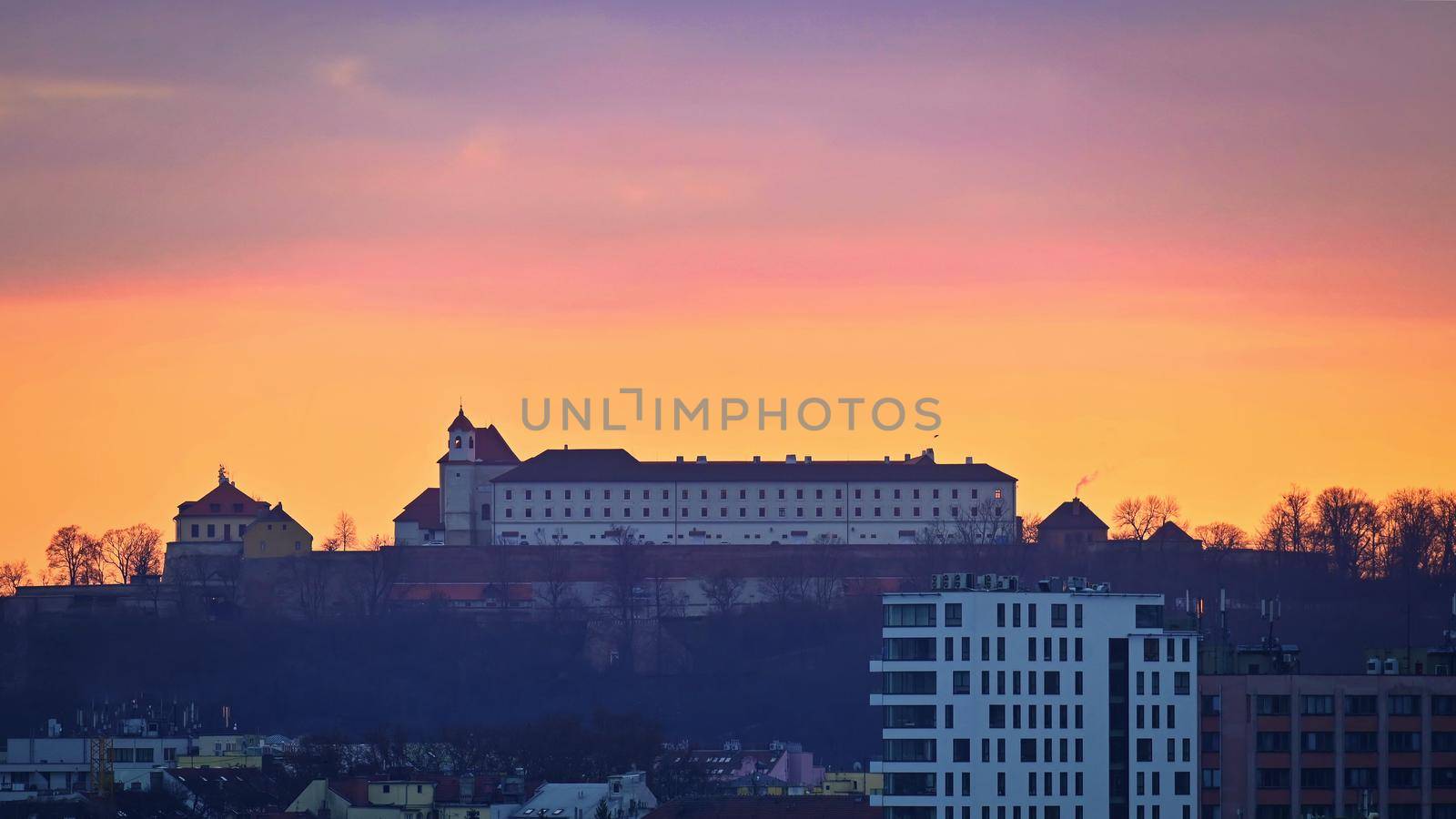 City Brno - Czech Republic - Europe. Spilberk - beautiful old castle and fortress forming the dominant of the city of Brno.