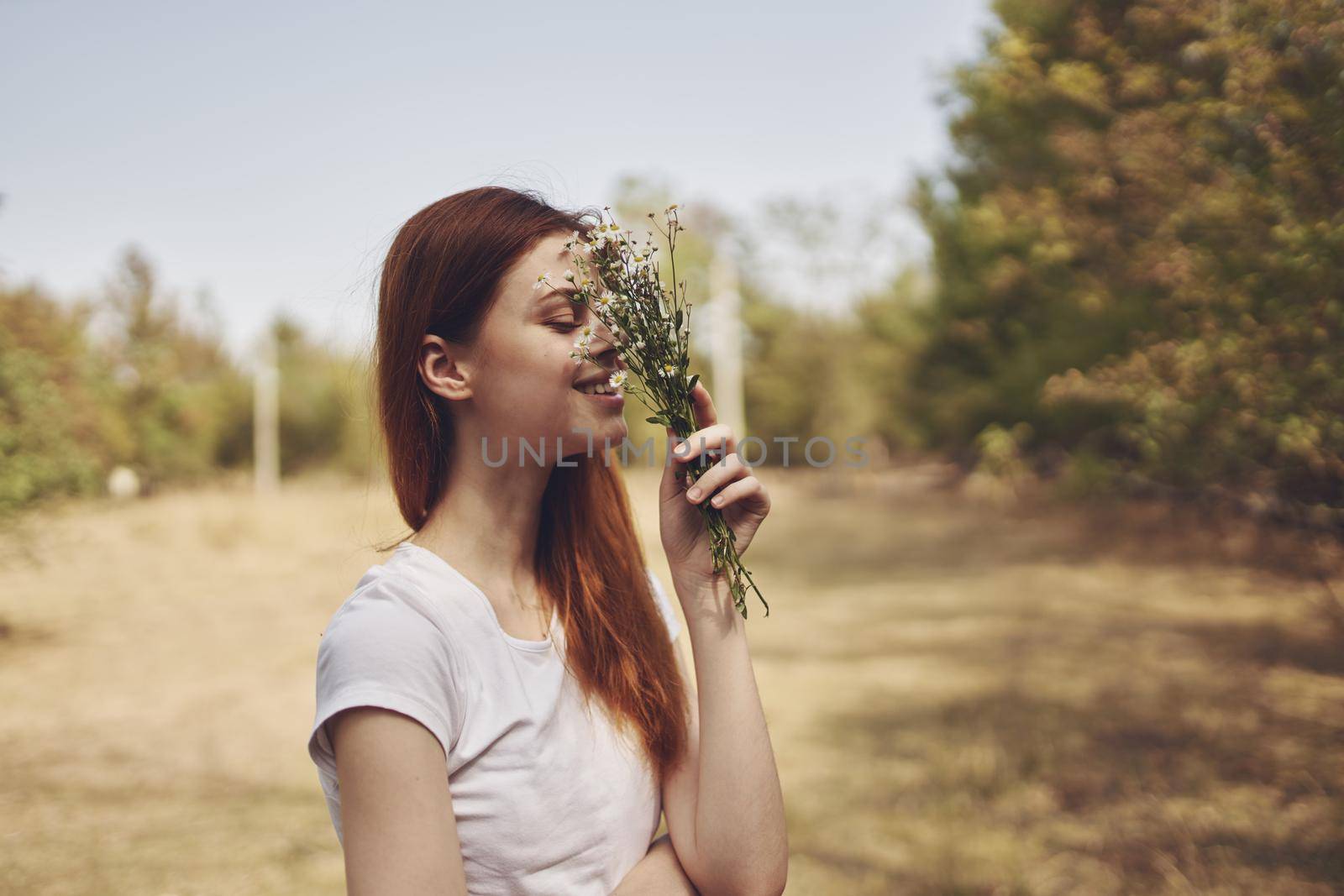 cheerful woman travel vacation plants Sun freedom journey by SHOTPRIME