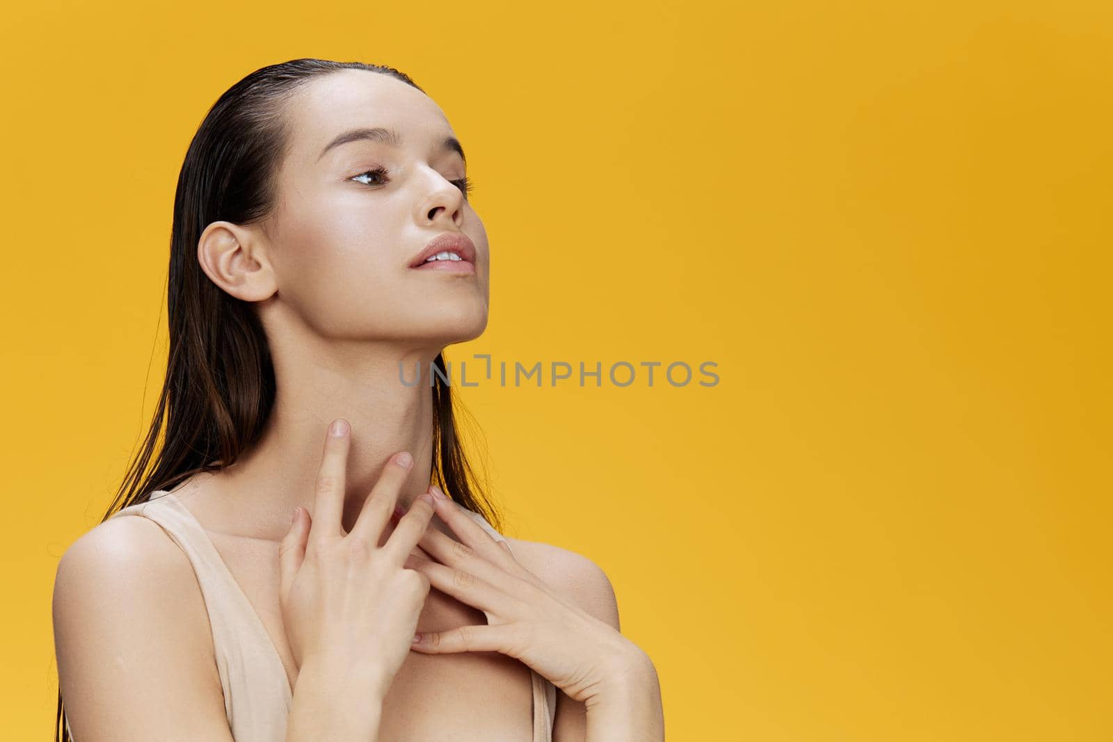 young woman posing holding hand near face close-up Lifestyle by SHOTPRIME