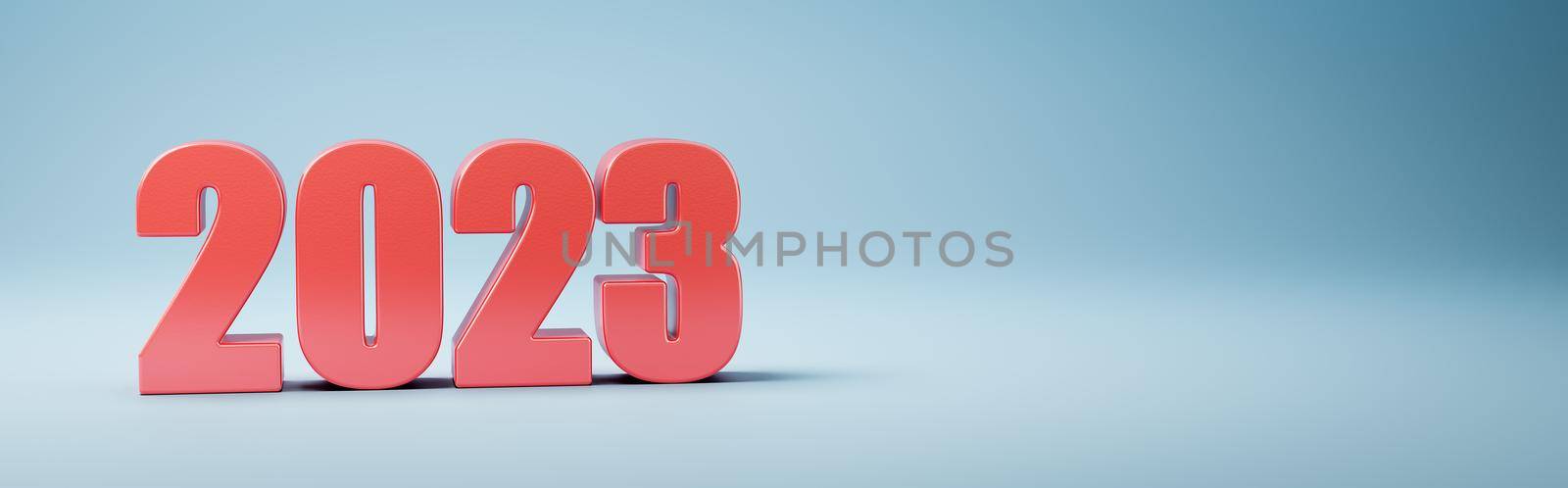 2023 Year Number Text on Blue Background by make