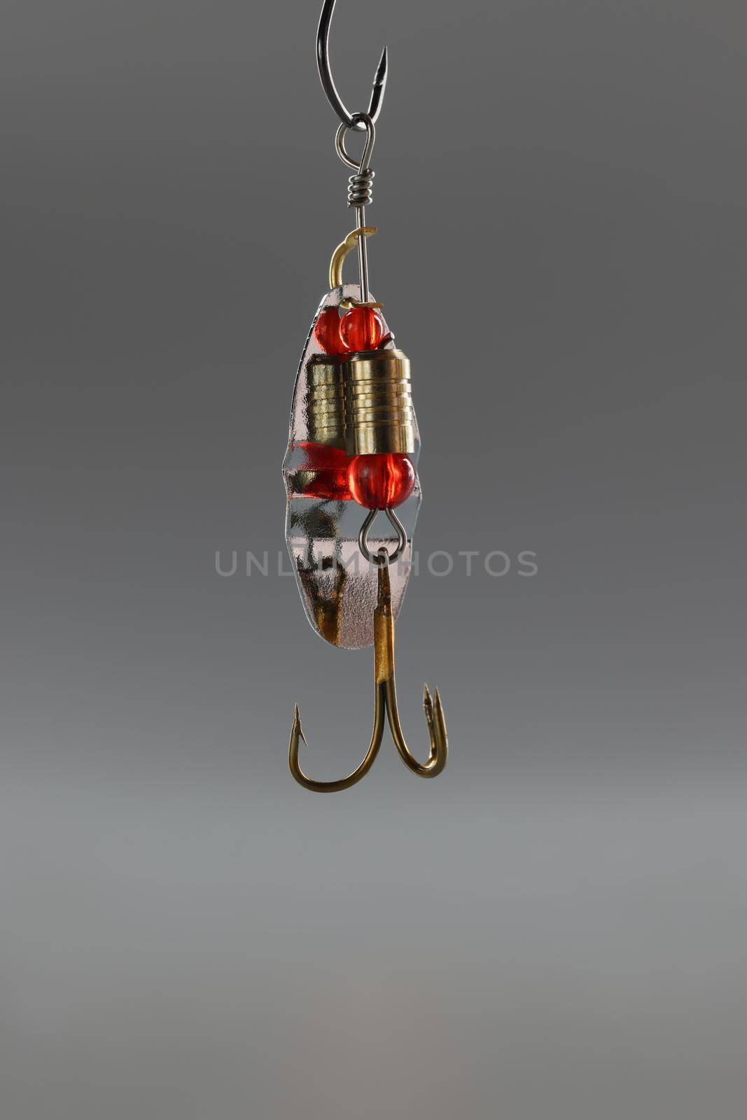 Fishing hook, sharp tip of hook, construction to catch fish in river or lake by kuprevich