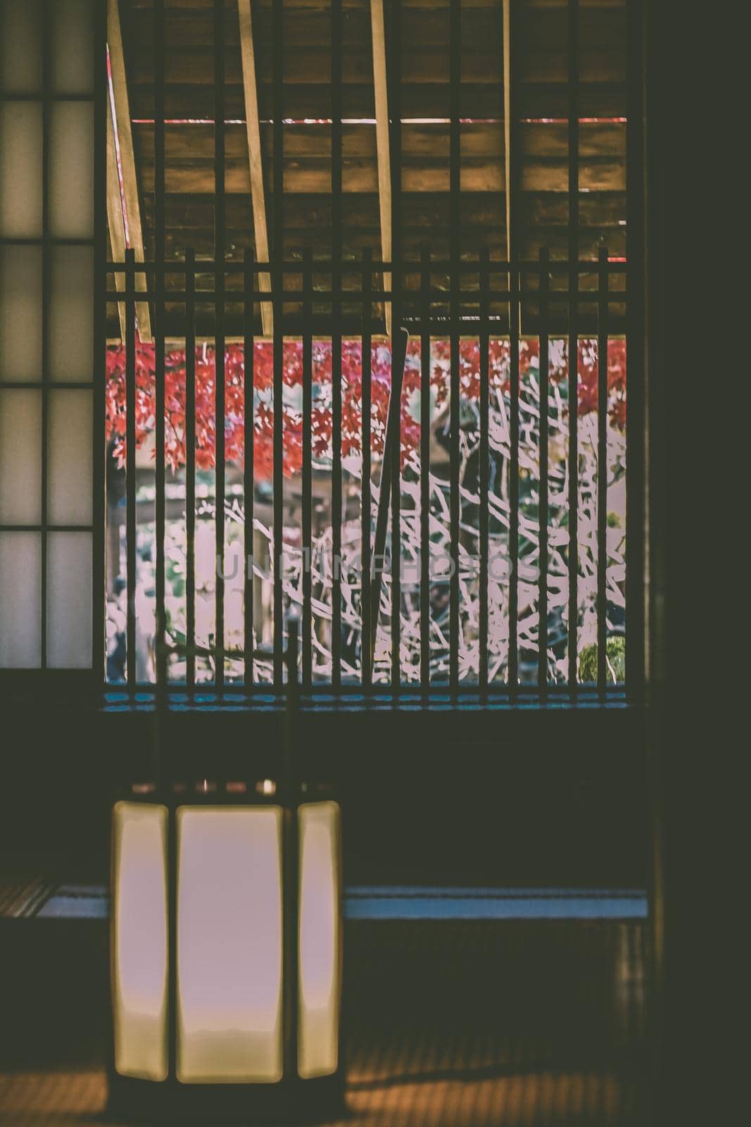 Japanese-style room and lighting of Japanese architecture. Shooting Location: Yokohama-city kanagawa prefecture