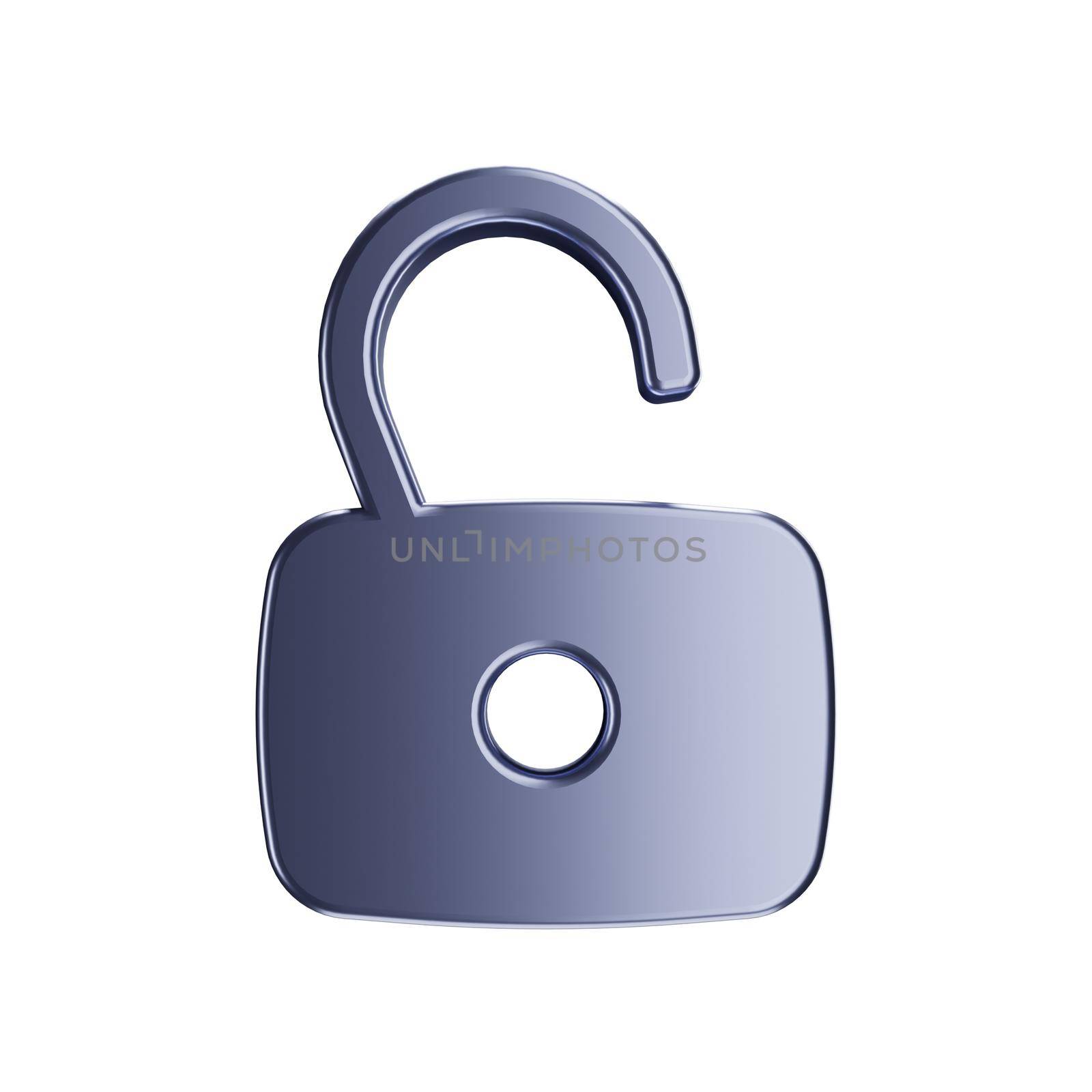 metal lock design illustration isolated on white background.