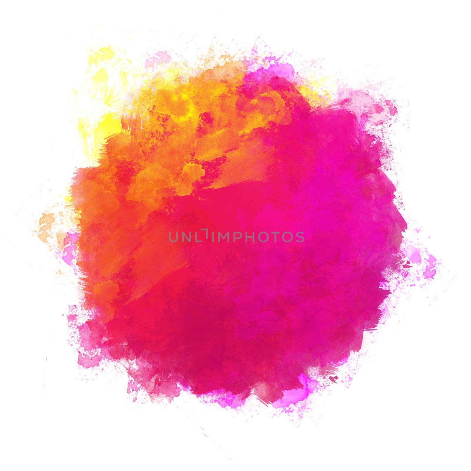 Abstract artistic beautiful colorful bright watercolor spot hand painted background. Text template. Grunge spring summer colors. Magenta, lilac and blue shades. Fashion trend hues .
