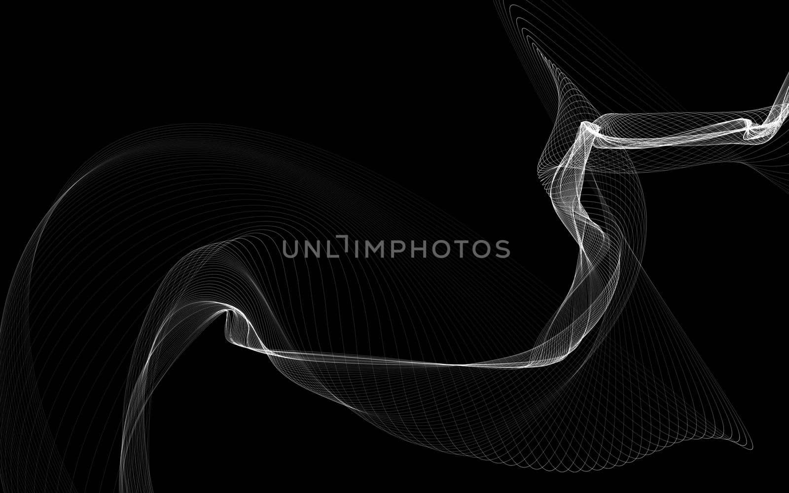 Dark abstract background with a glowing abstract waves by teerawit