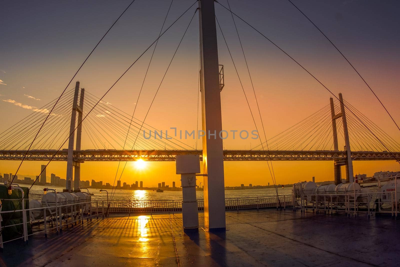 Sunbia Marus evening view of Yokohama. Shooting Location: Yokohama-city kanagawa prefecture