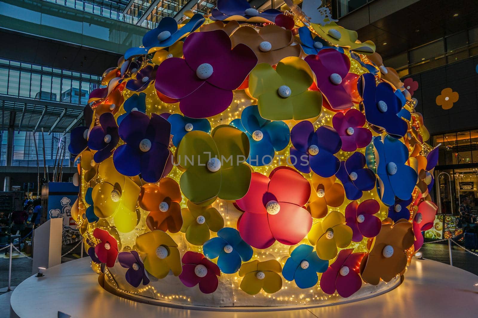 Flower objects dome. Shooting Location: Tokyo metropolitan area