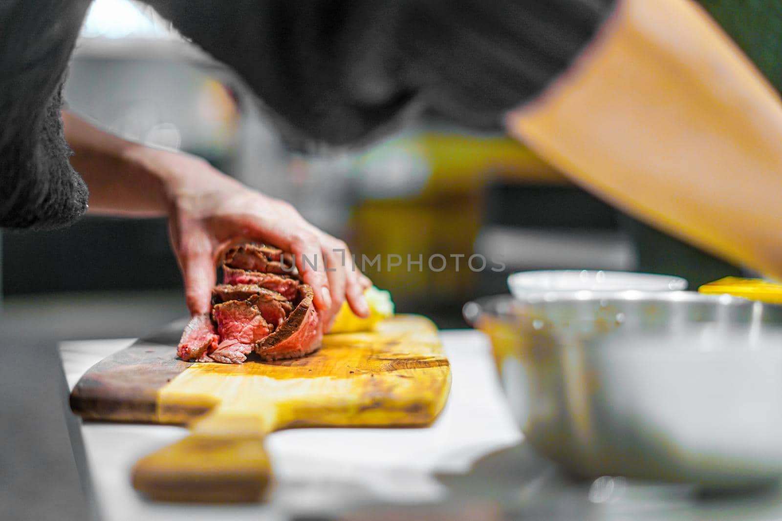Roast beef cooking landscape. Shooting Location: Yokohama-city kanagawa prefecture