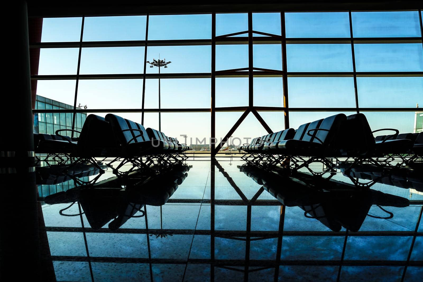 Image of Beijing International Airport Terminal. Shooting Location: China, Beijing