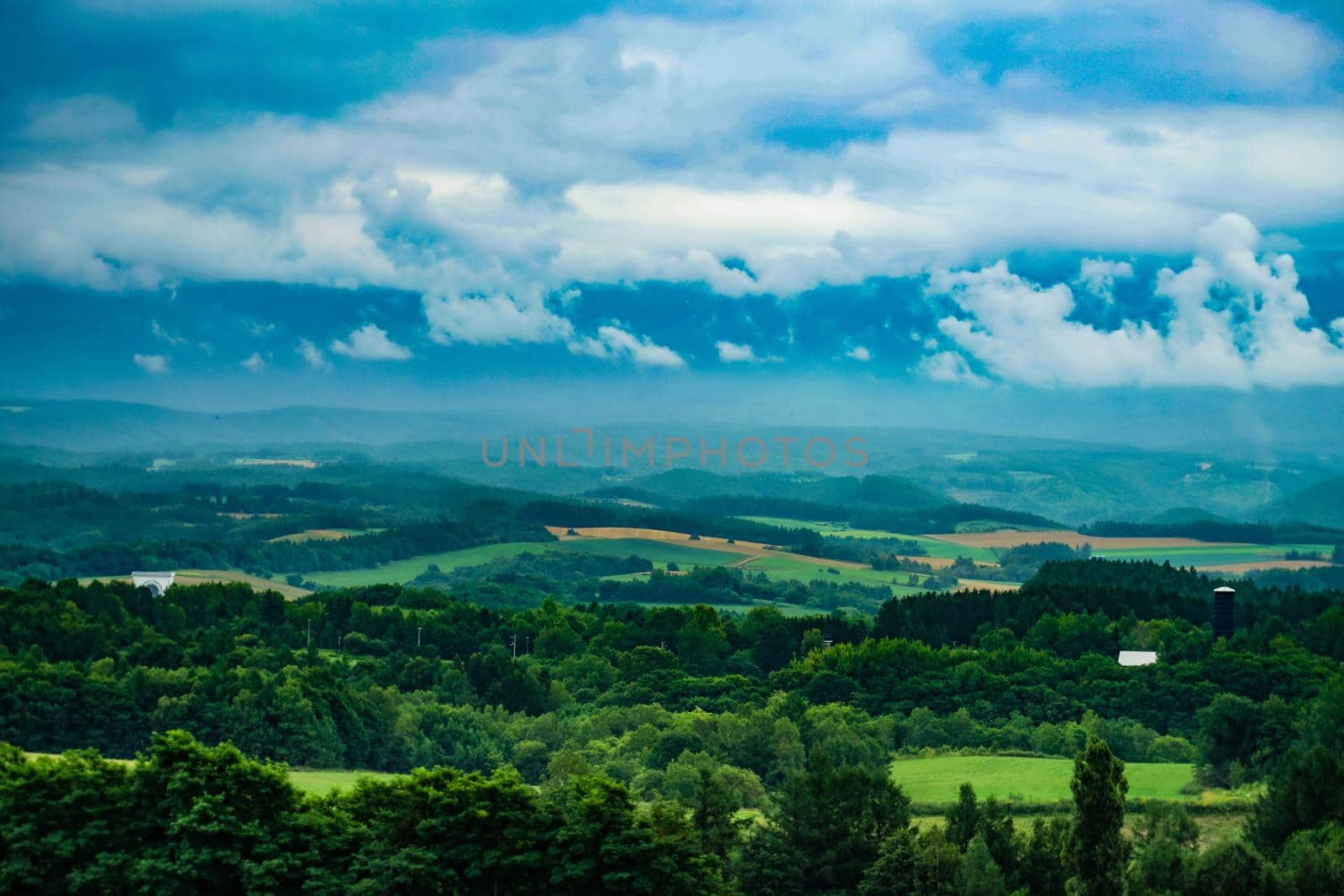 Hokkaidos nature and cloudy sky. Shooting Location: Hokkaido Biei-cho