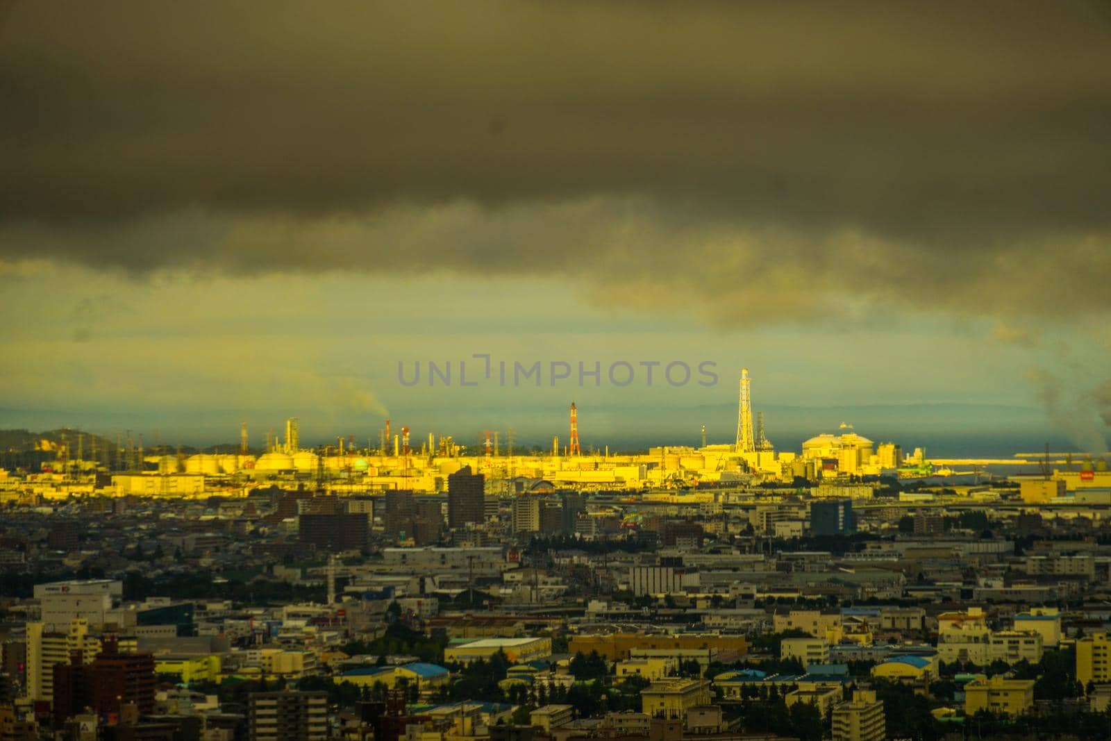 Sendai cityscape (from the Aer Observatory). Shooting Location: Sendai, Miyagi Prefecture