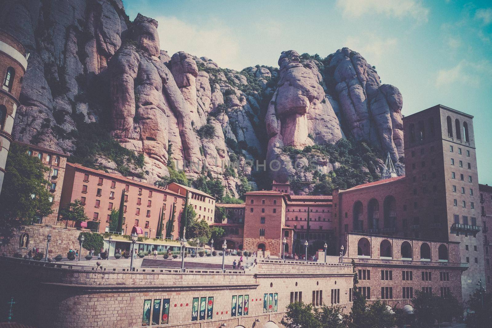 Exterior of Montcalat Monastery (Spain Barcelona). Shooting Location: Spain, Barcelona