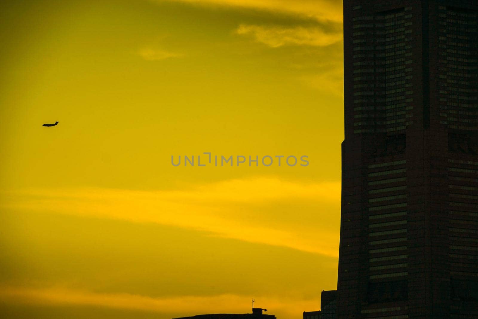 Yokohama cityscape and evening scenery. Shooting Location: Yokohama-city kanagawa prefecture