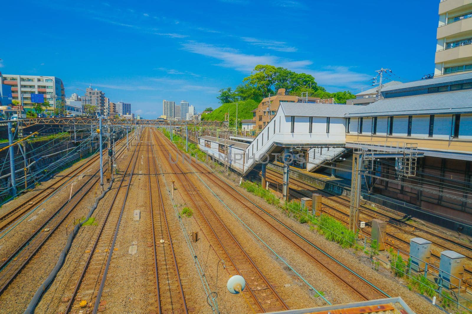 Line group leading to Yokohama Station. Shooting Location: Yokohama-city kanagawa prefecture