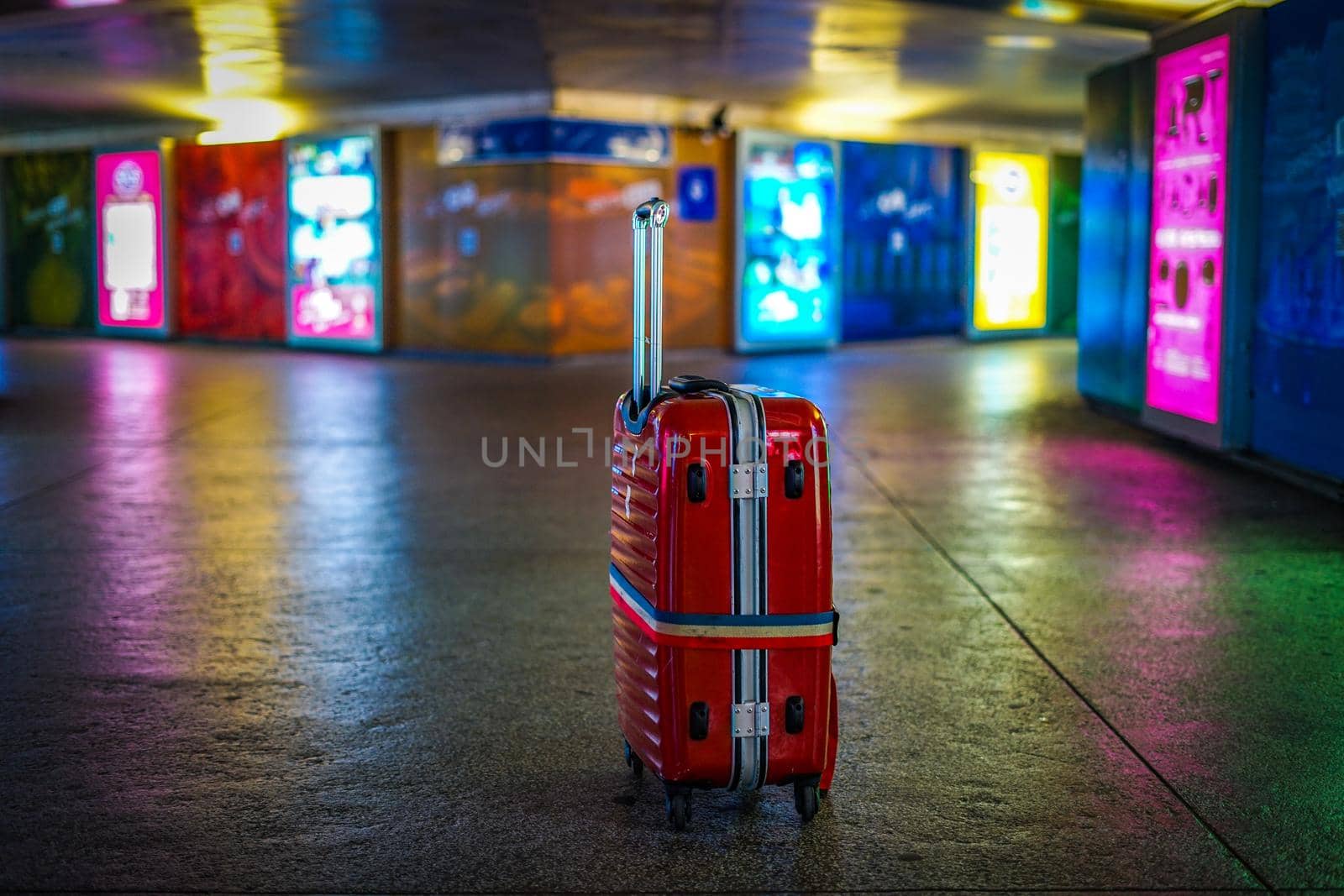 Image of Macau City and Suitcase. Shooting Location: Macao Special Administration