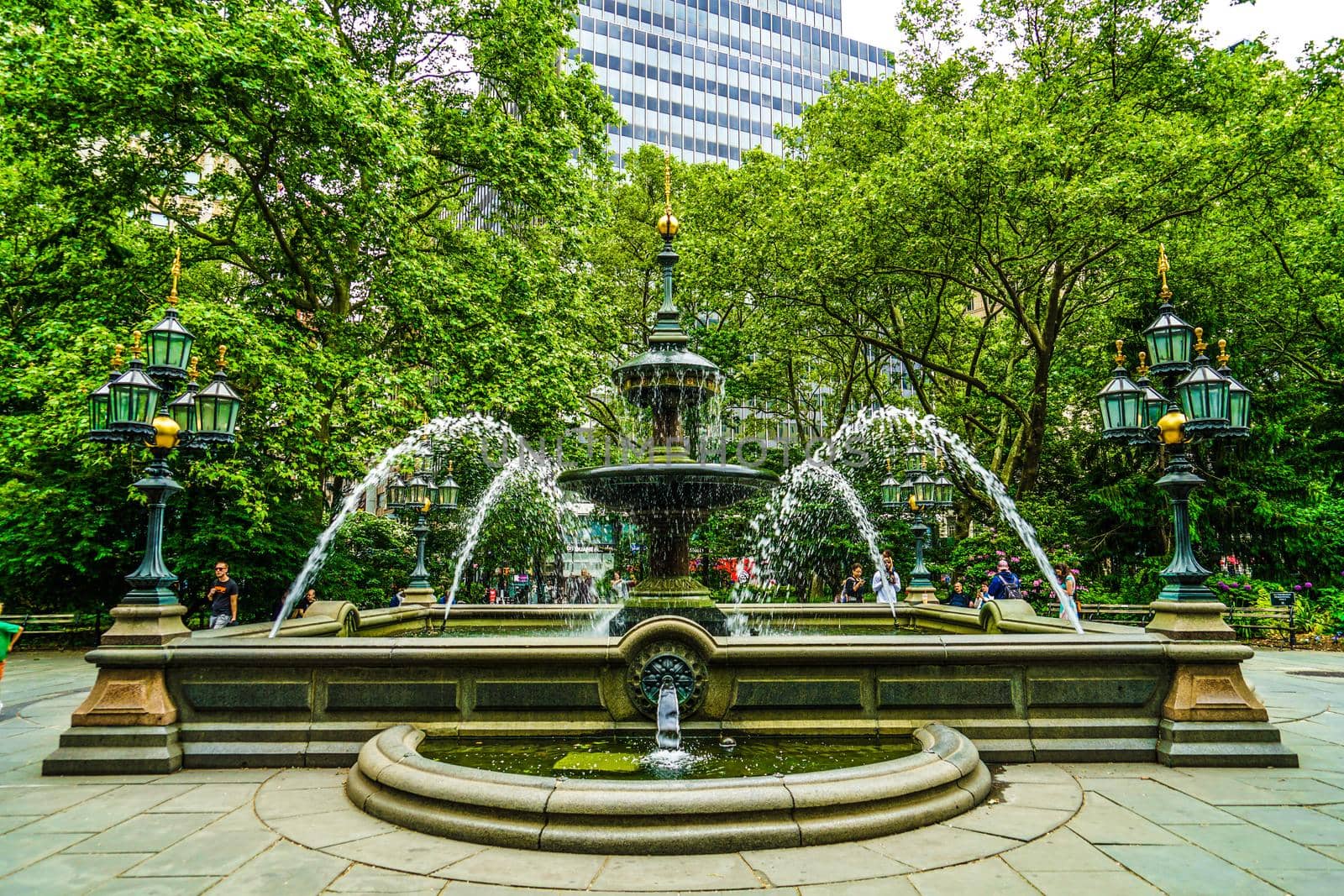 New York Manhattan Fountain. Shooting Location: New York, Manhattan