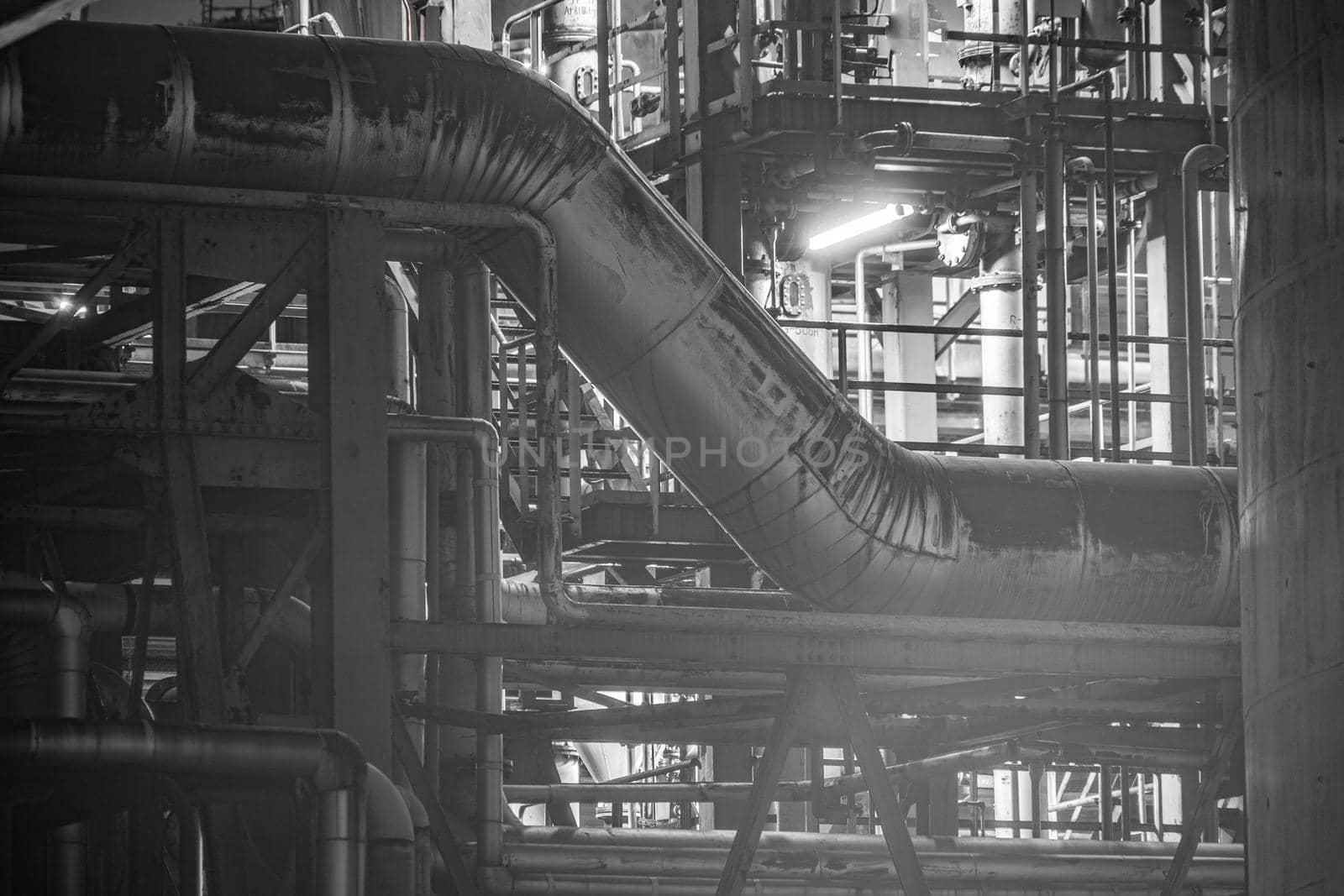 Channel Night Scene in Keihin Industrial Zone. Shooting Location: Kawasaki City, Kanagawa Prefecture